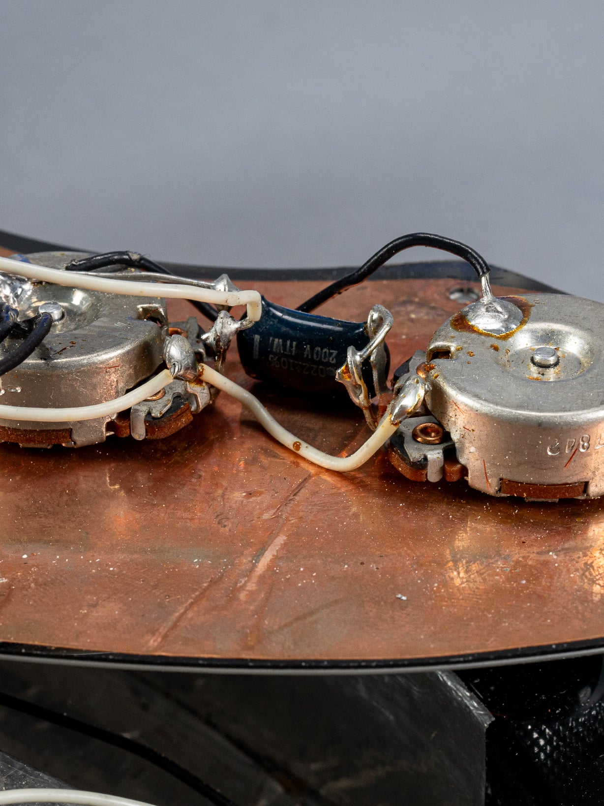 1978 Fender Telecaster Thinline Black guitar original pots and pot codes