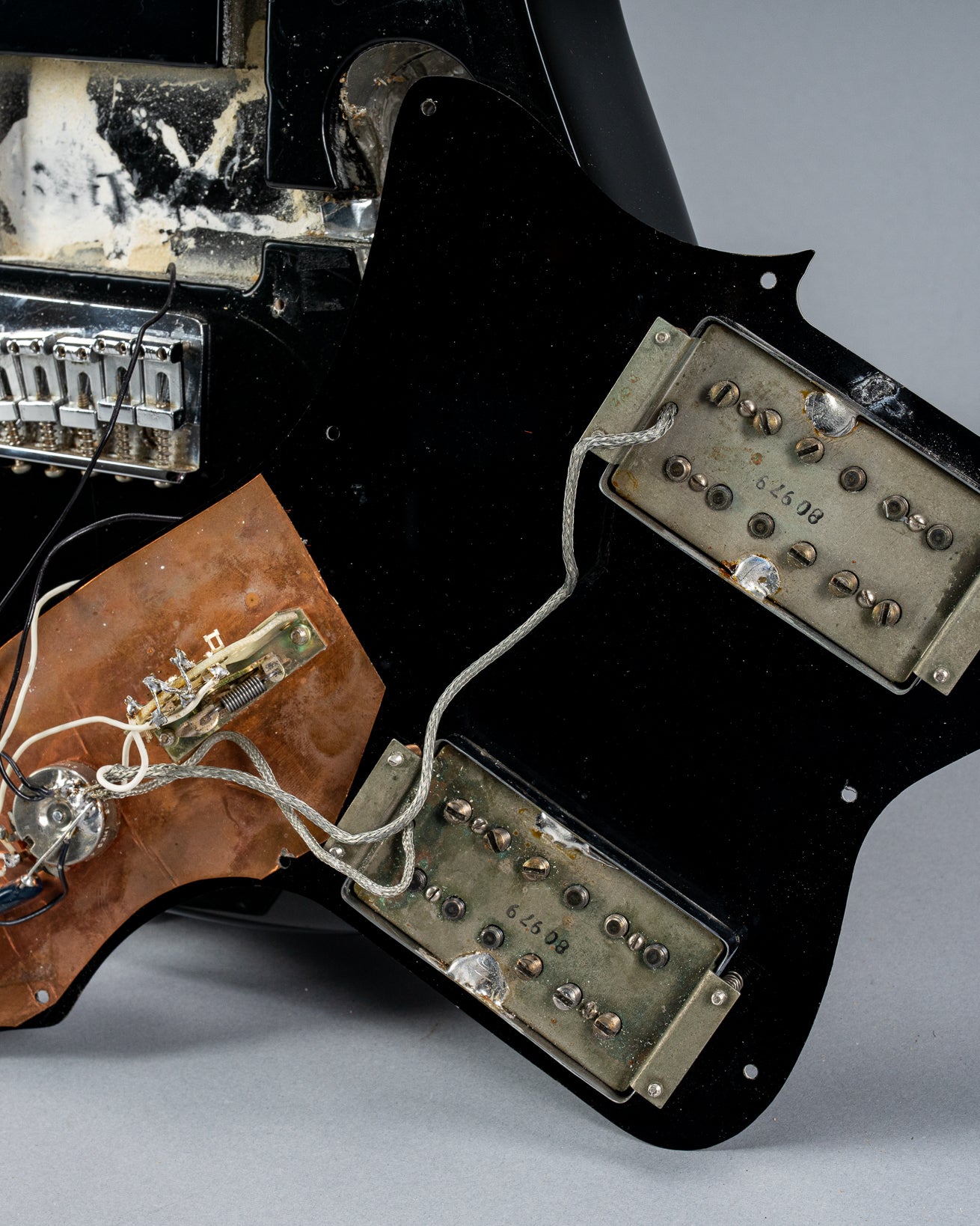 1978 Fender Telecaster Thinline Black guitar pickguard electronics pickups wiring