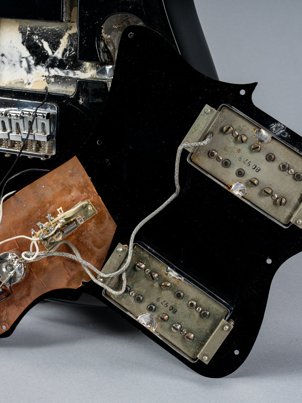 1978 Fender Telecaster Thinline Black guitar pickguard electronics pickups wiring