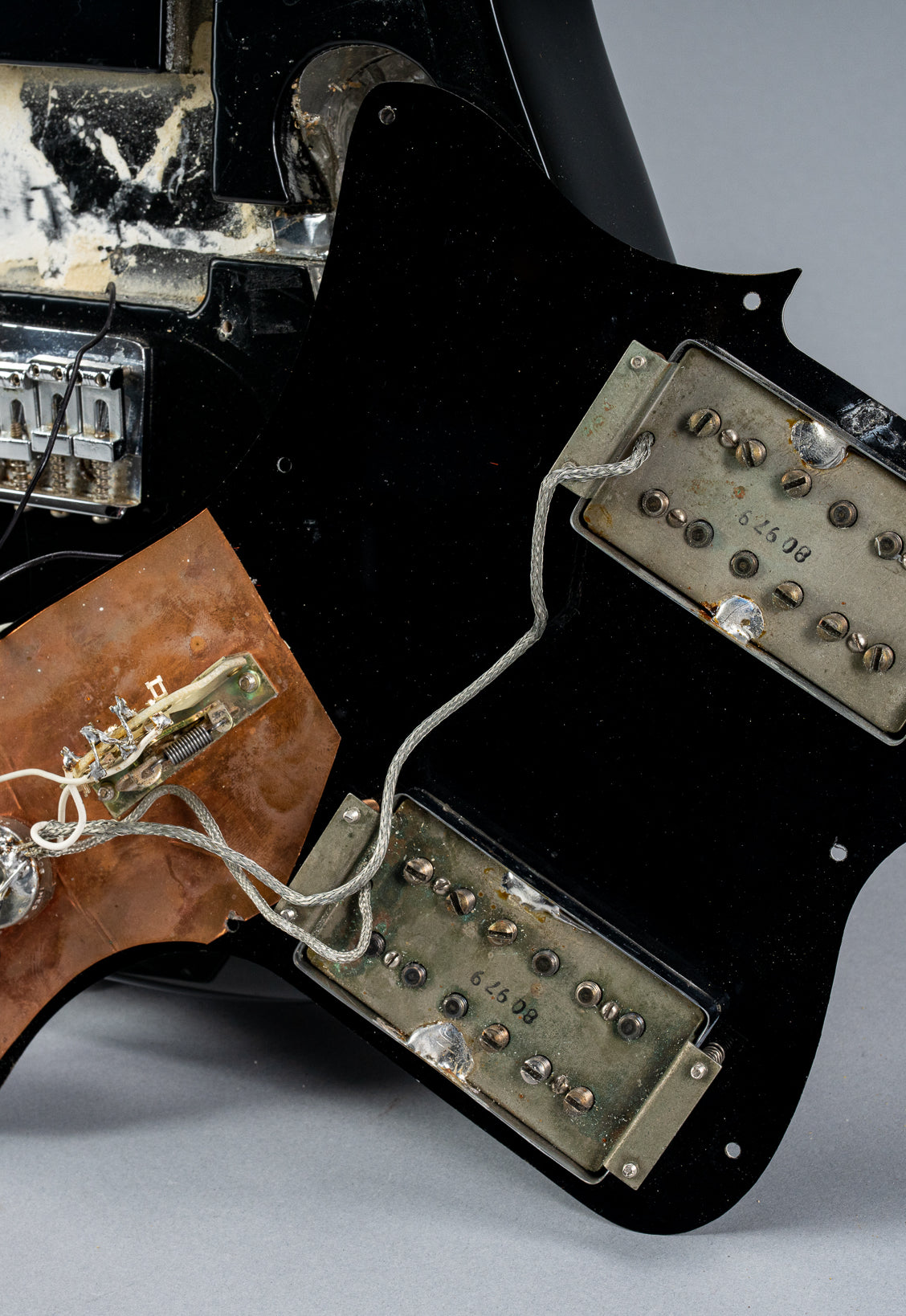 1978 Fender Telecaster Thinline Black guitar pickguard electronics pickups wiring