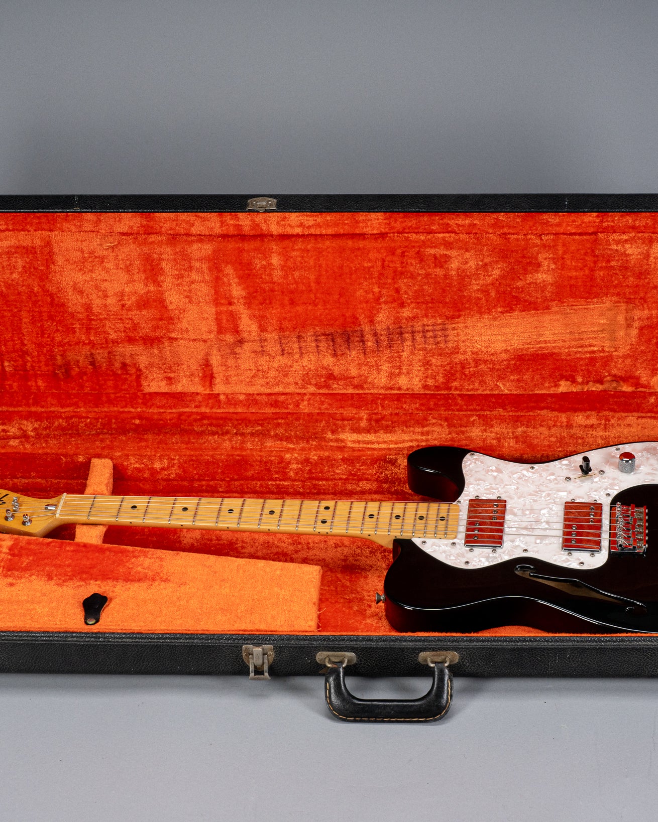 1978 Fender Telecaster Thinline Black guitar semi hollow in original case