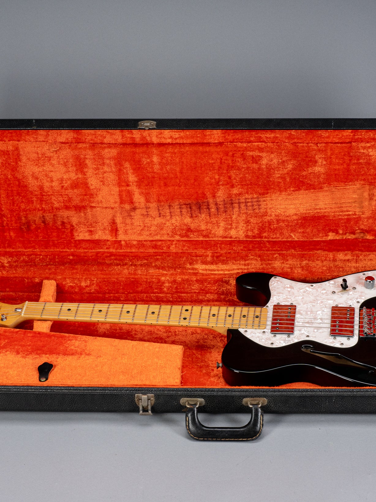 1978 Fender Telecaster Thinline Black guitar semi hollow in original case