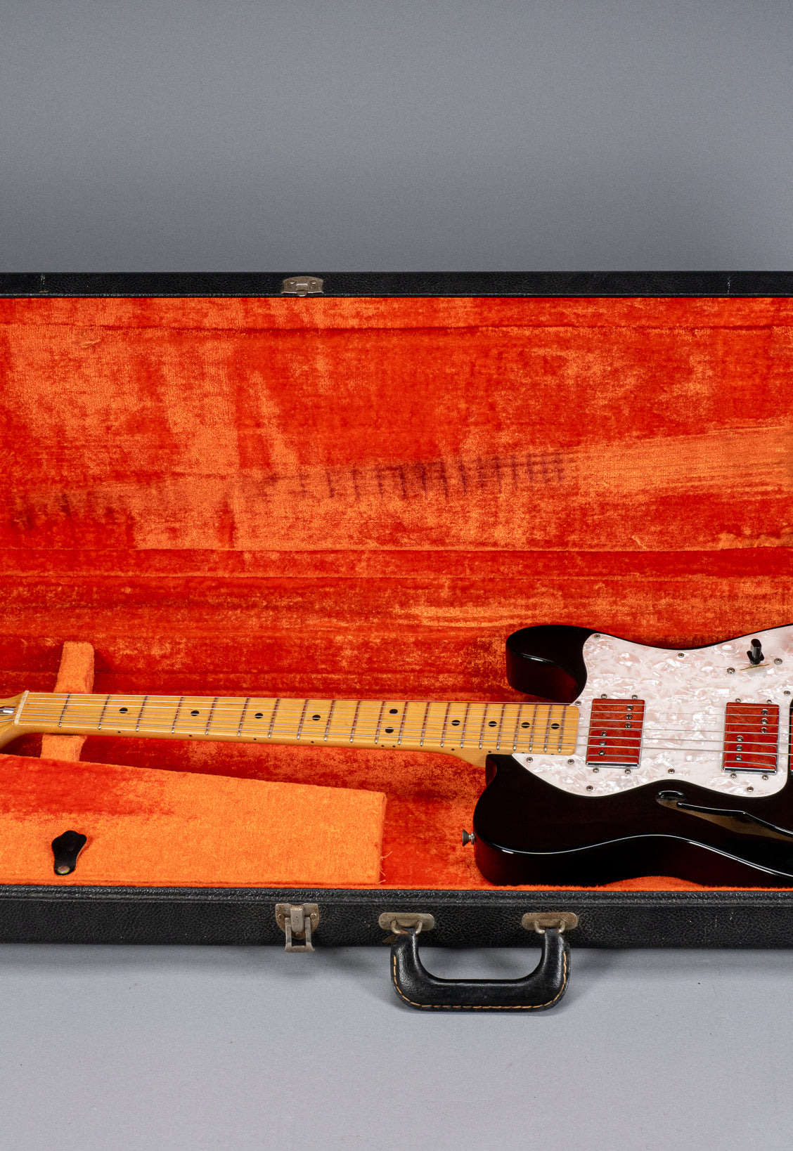 1978 Fender Telecaster Thinline Black guitar semi hollow in original case