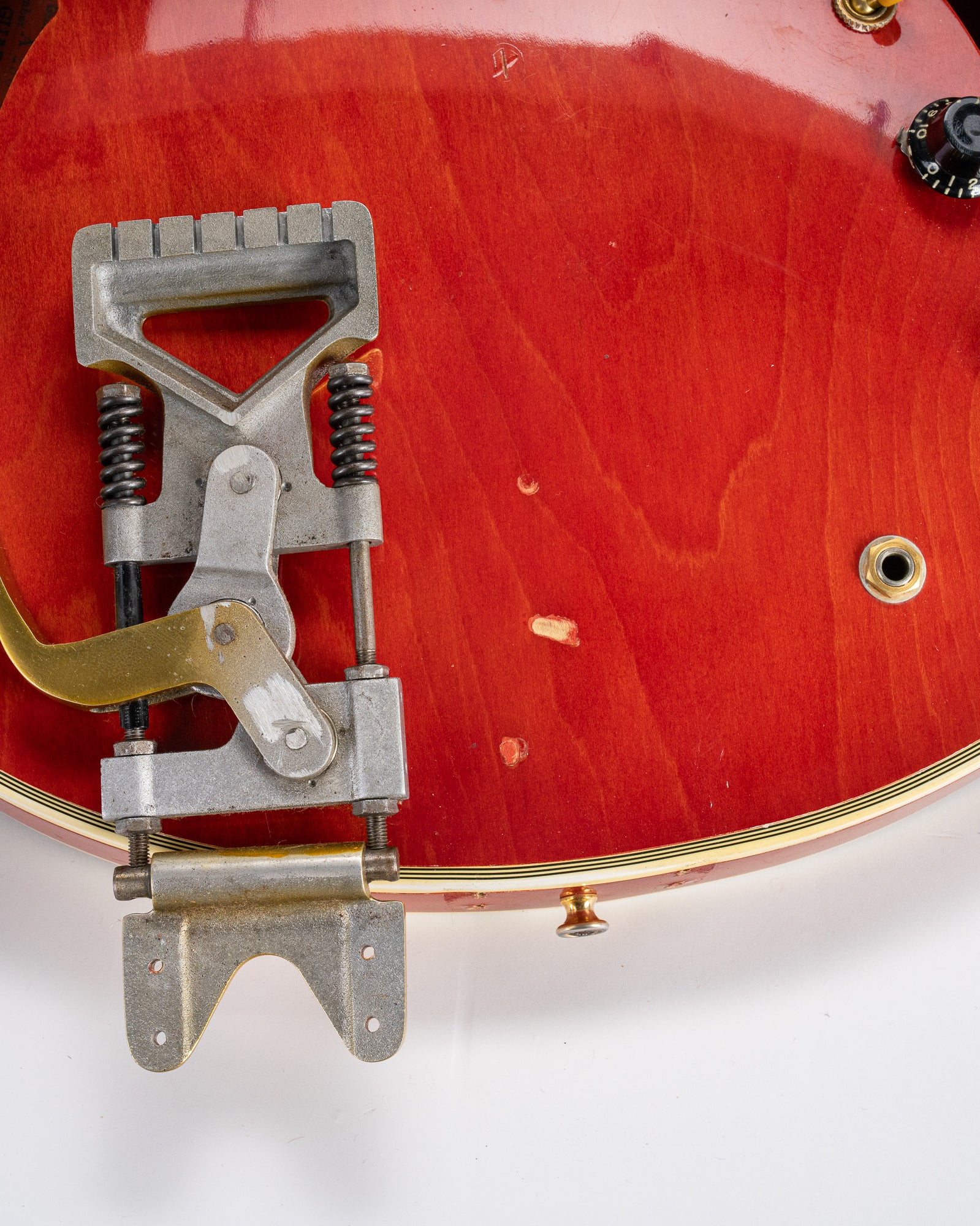 1959 Gibson ES-355 T Mono Cherry Watermelon red guitar sideways vibrola