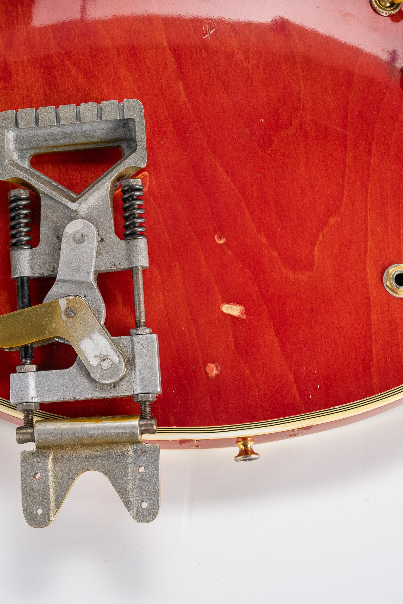 1959 Gibson ES-355 T Mono Cherry Watermelon red guitar sideways vibrola