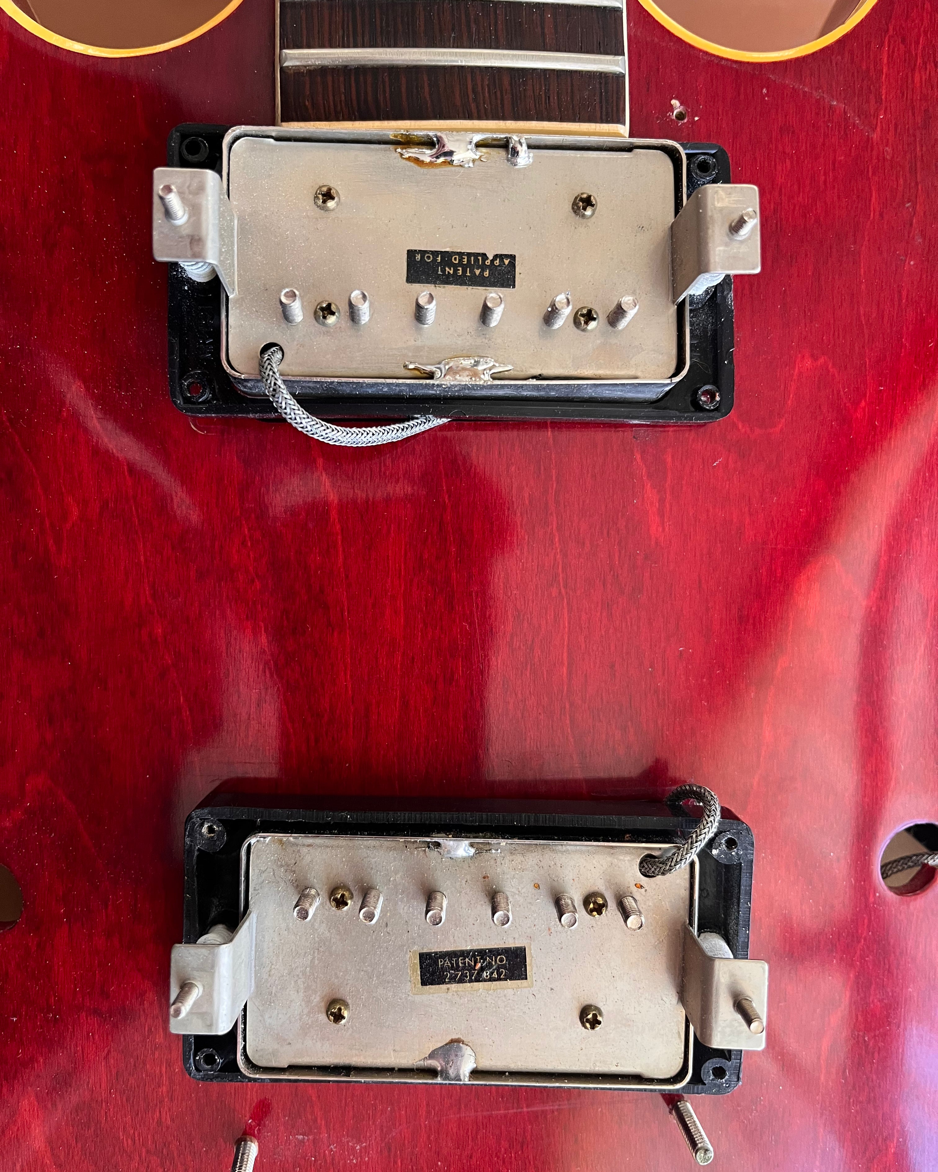 1963 Gibson ES-335 Back of original Pickups