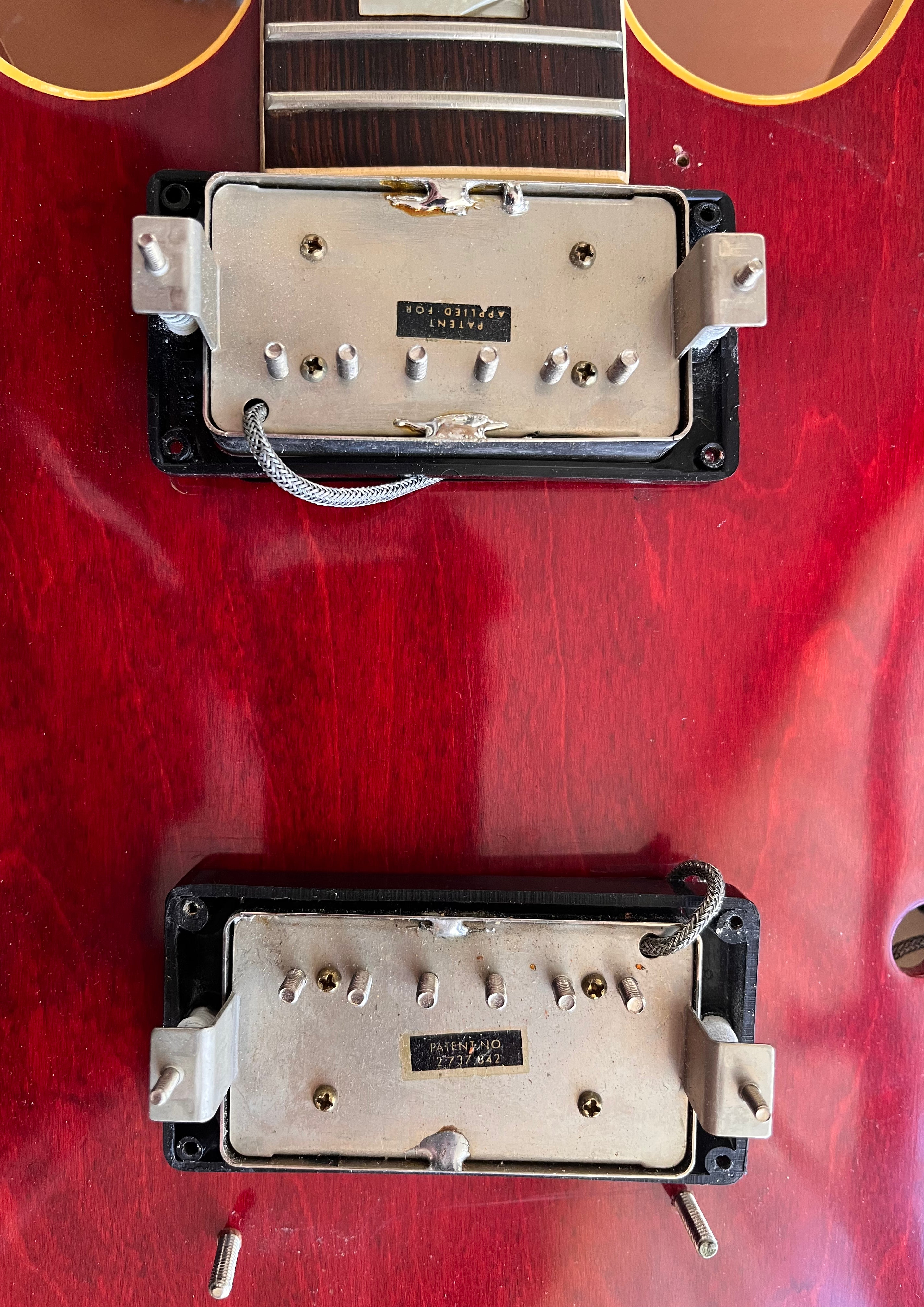 1963 Gibson ES-335 Back of original Pickups