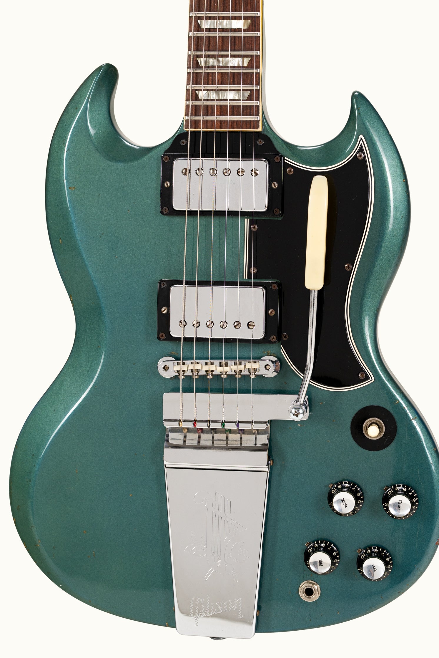 Vintage 1966 Gibson SG Standard with turquoise Pelham Blue finish