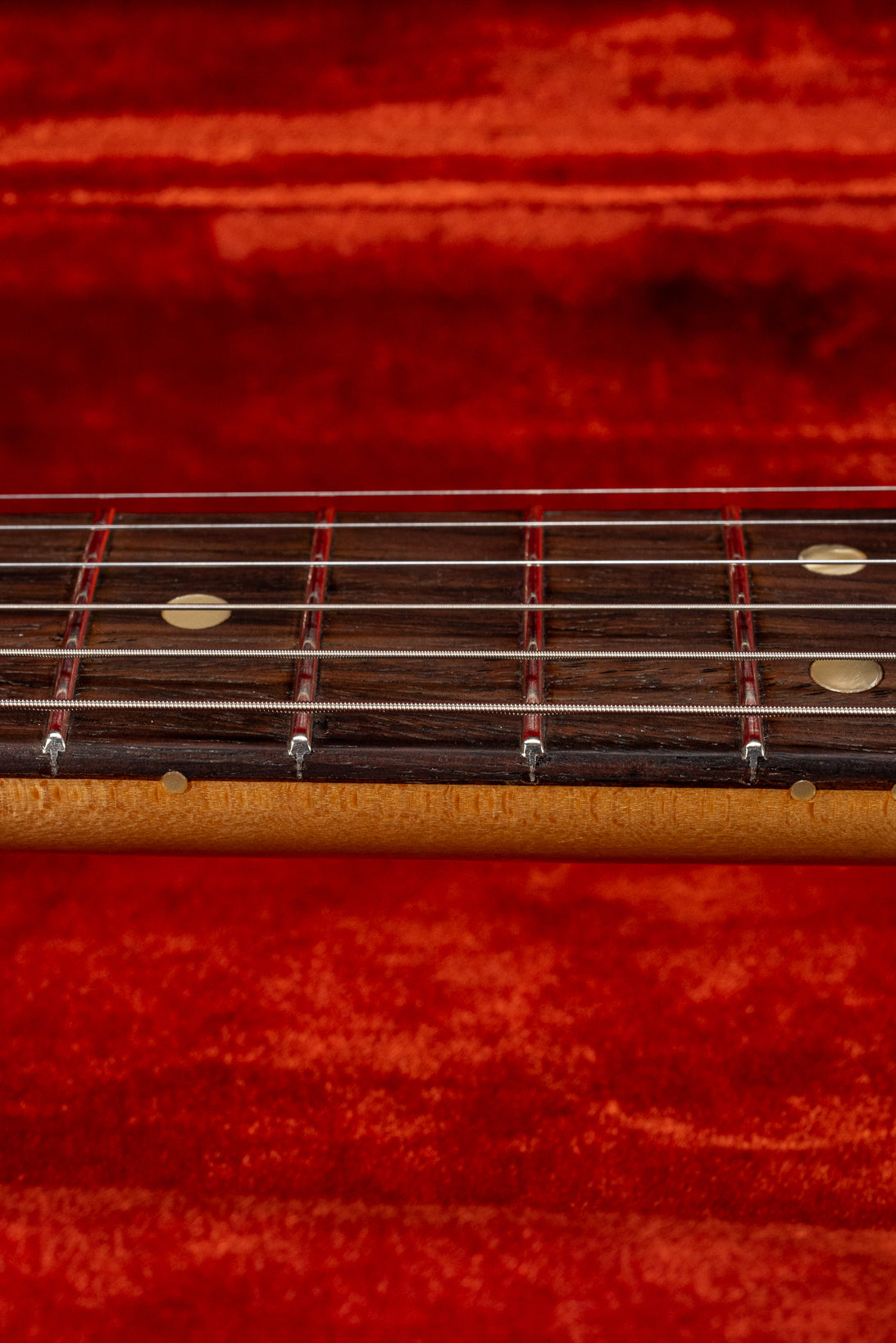 1970 Fender Stratocaster sunburst over white guitar refret