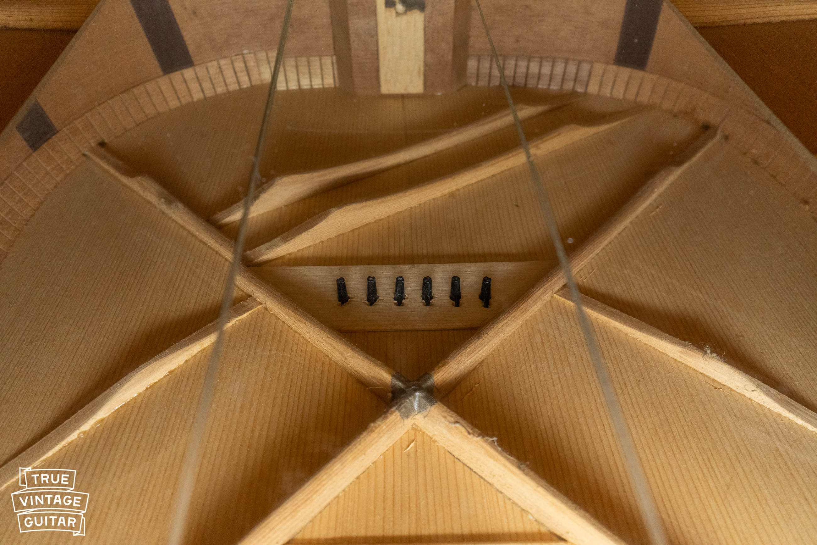 Original bridge plate vintage 1943 Martin 00-18 guitar