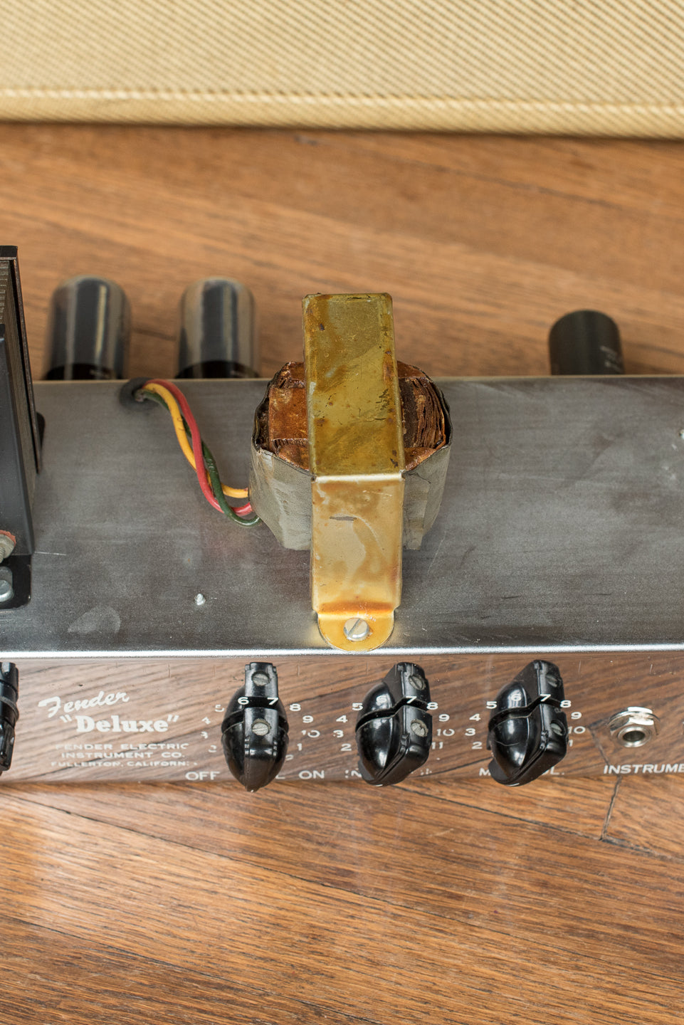 Original power transformer, output transformer, Vintage 1953 Fender Deluxe Amplifier, tweed