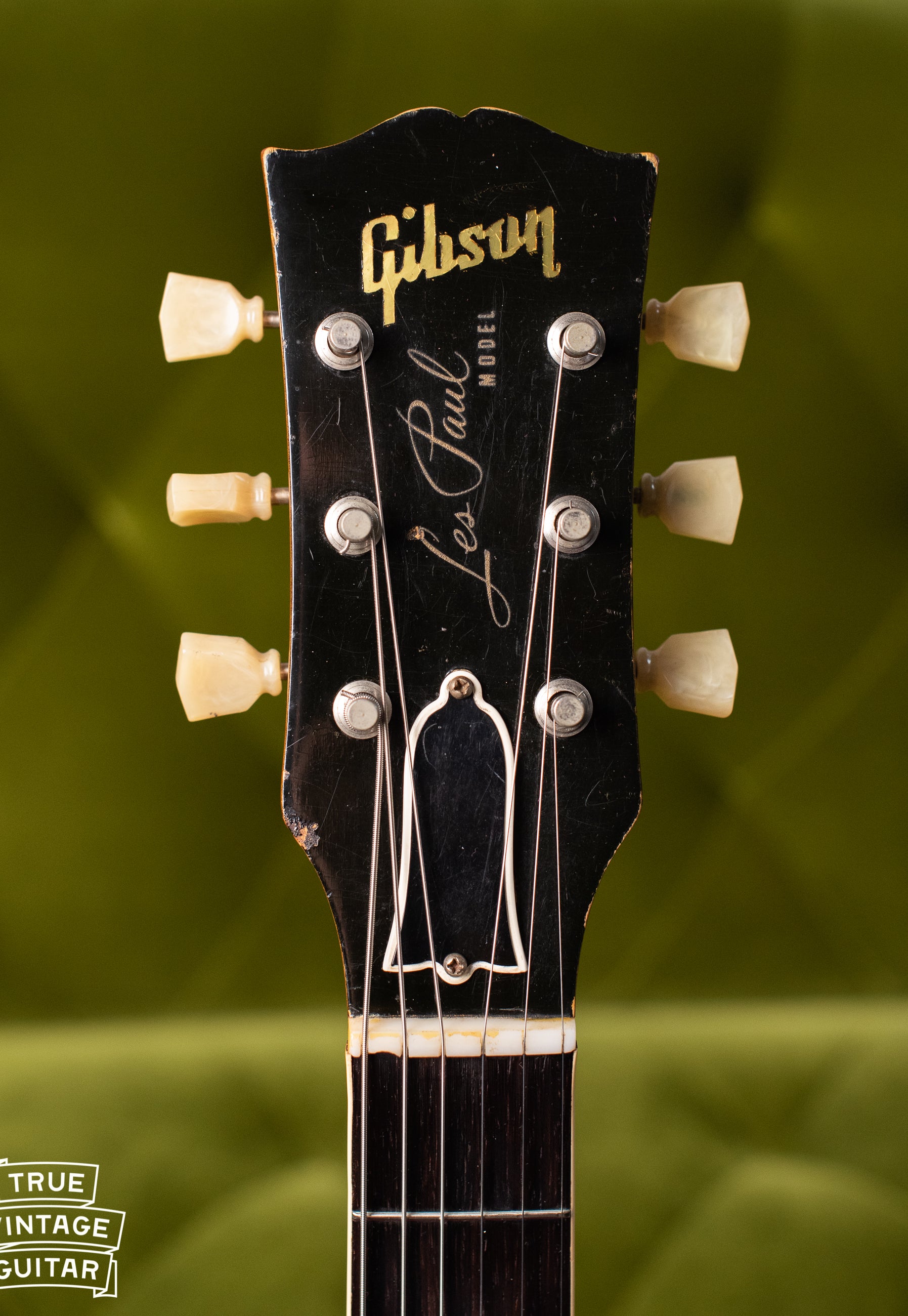 Headstock, Vintage 1954 Gibson Les Paul goldtop