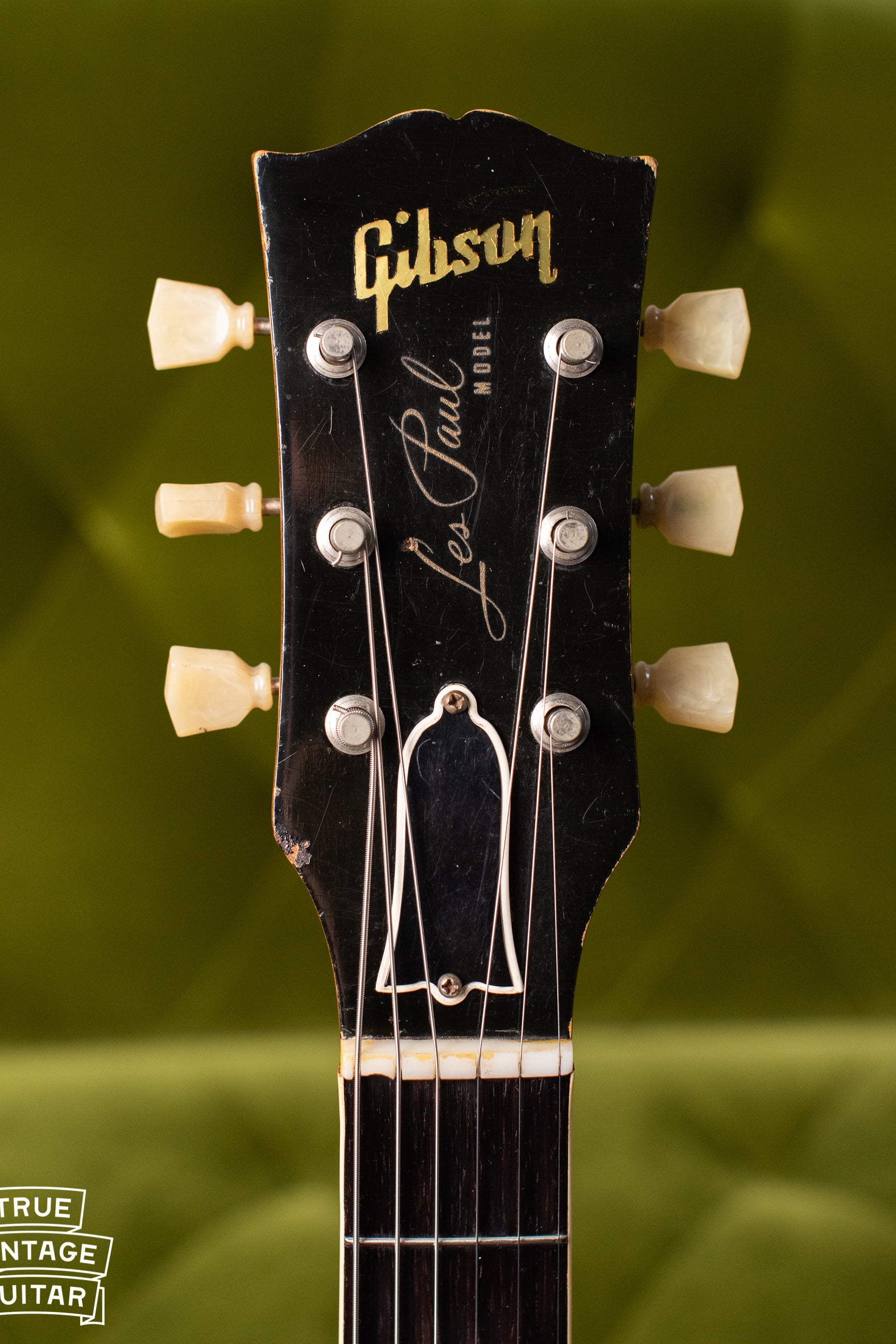 Headstock, Vintage 1954 Gibson Les Paul goldtop