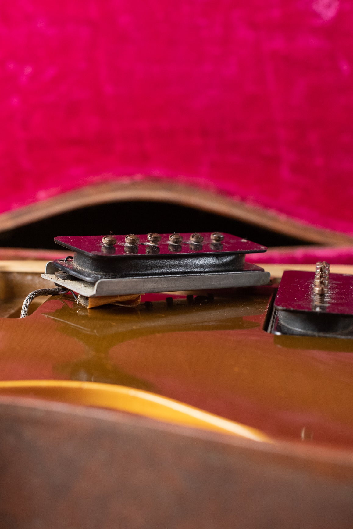 P-90 pickup bobbin, original black tape, Vintage 1954 Gibson Les Paul goldtop