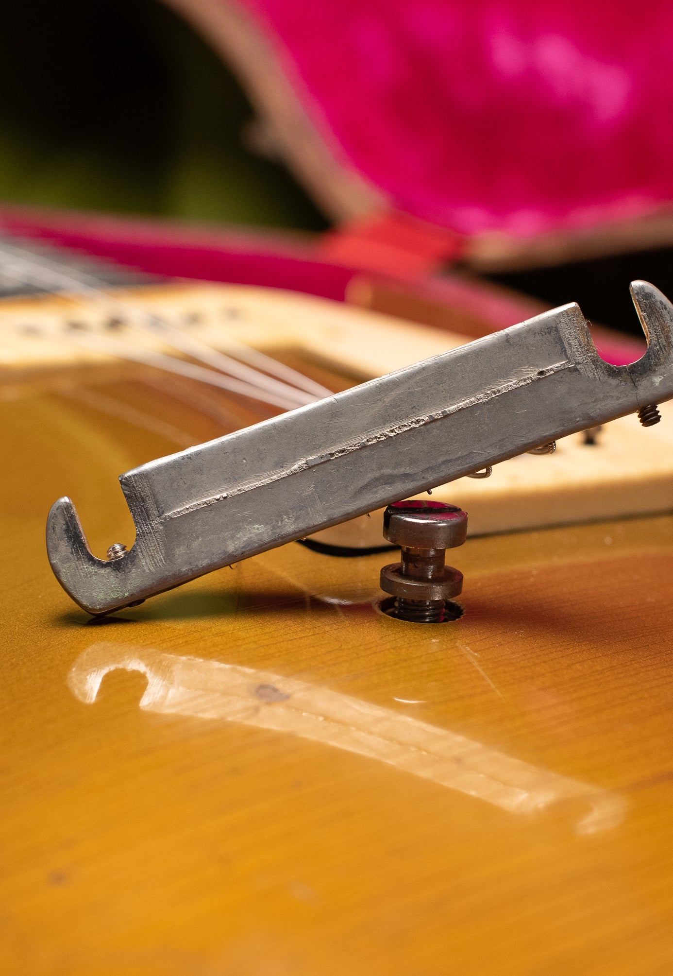 Wrap tail bridge, original casting mark, Vintage 1954 Gibson Les Paul goldtop