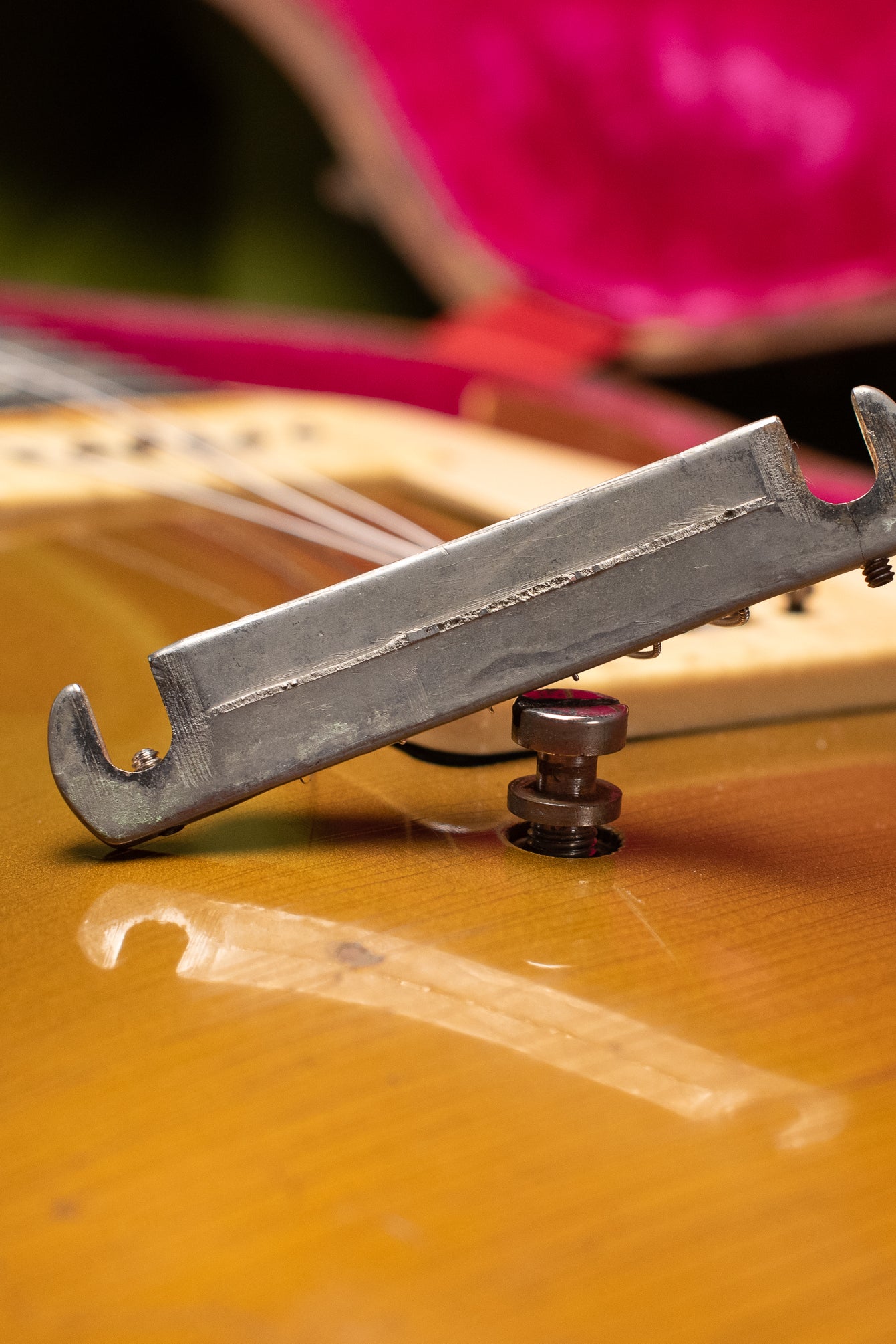 Wrap tail bridge, original casting mark, Vintage 1954 Gibson Les Paul goldtop