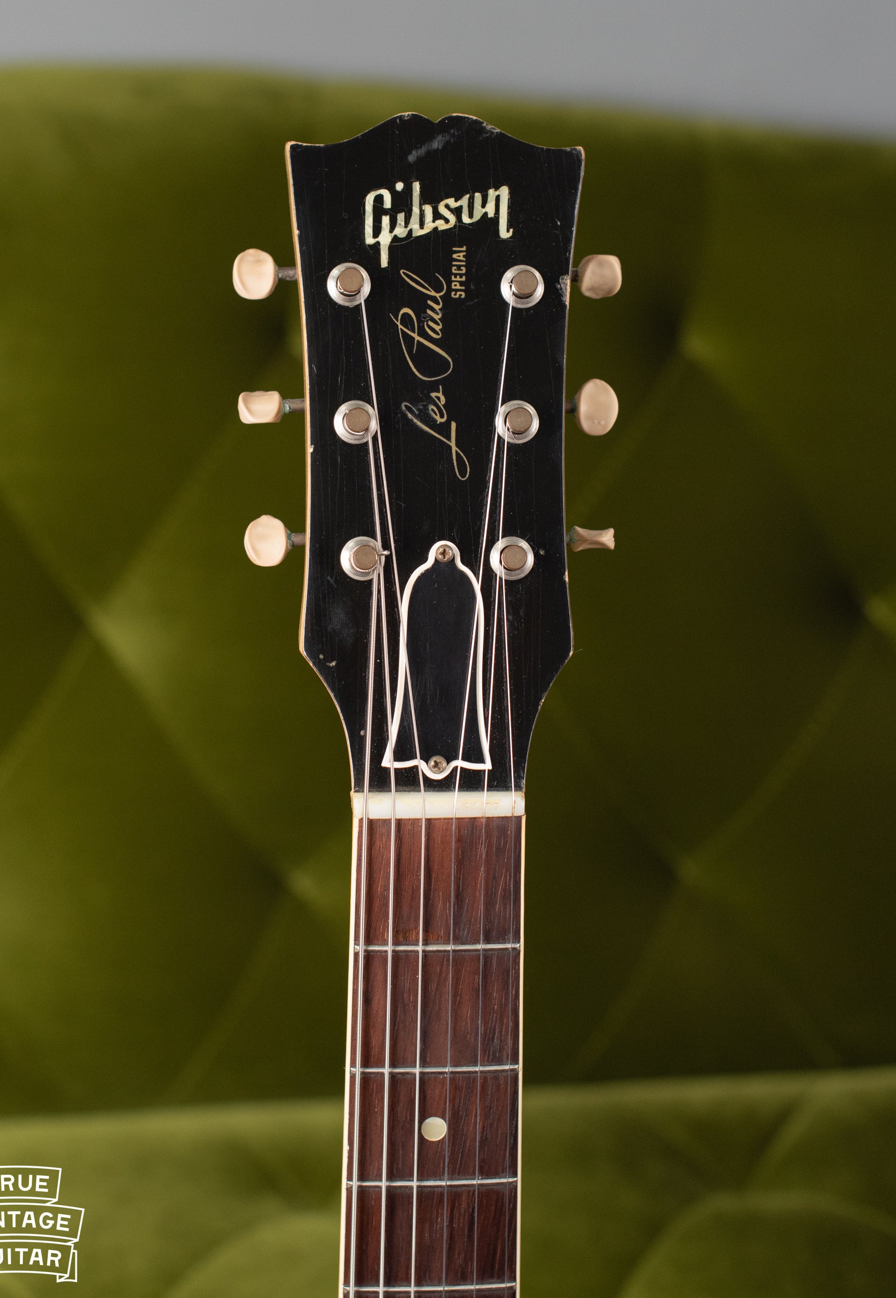 Gibson Headstock, pearl inlay, 1950s guitar