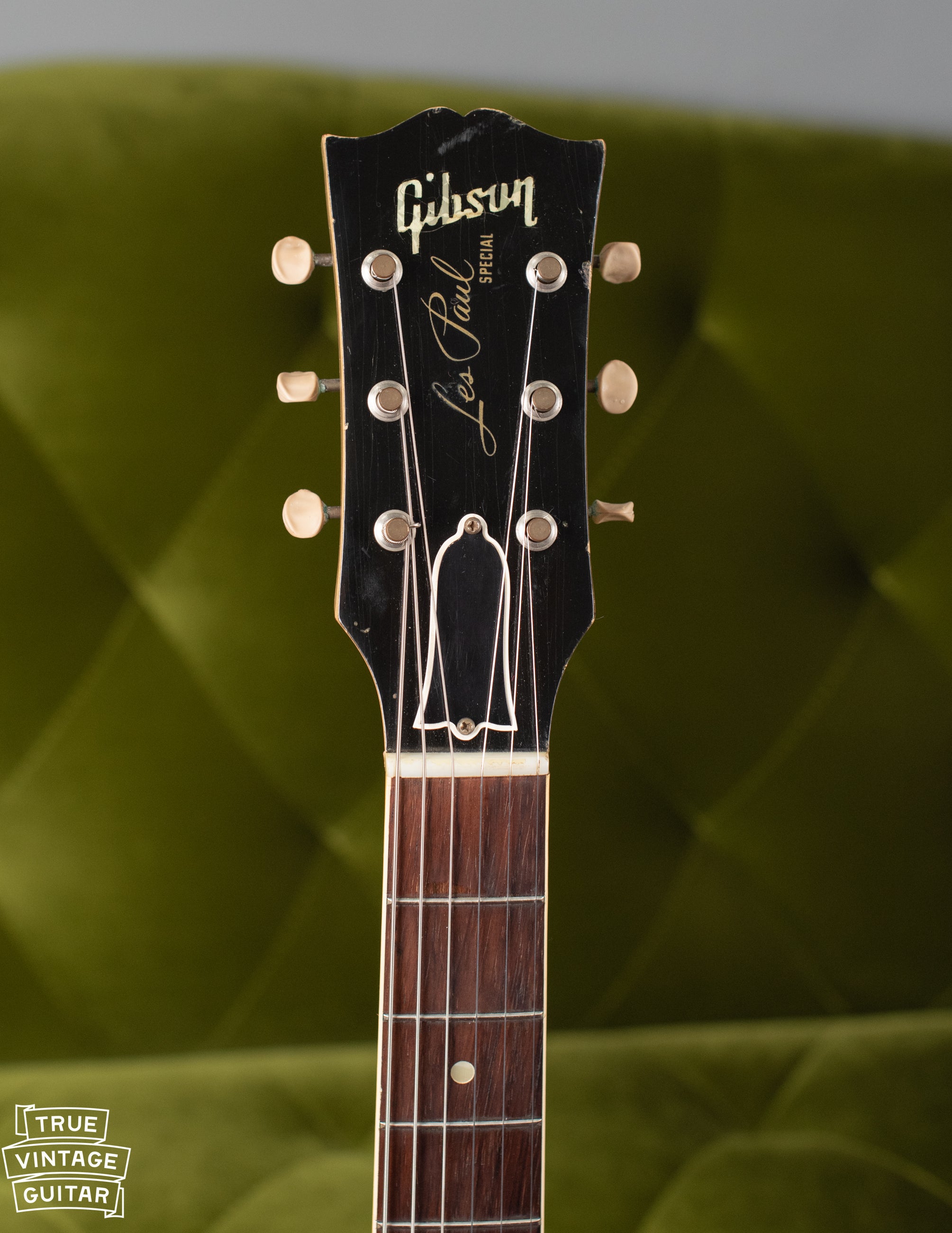 Gibson Headstock, pearl inlay, 1950s guitar