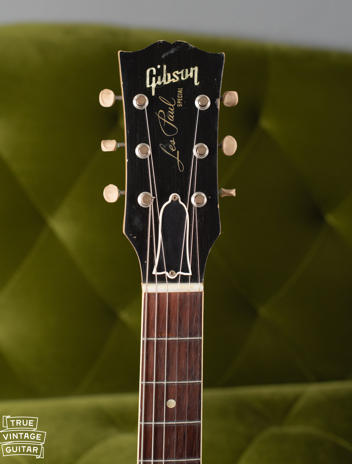 Gibson Headstock, pearl inlay, 1950s guitar