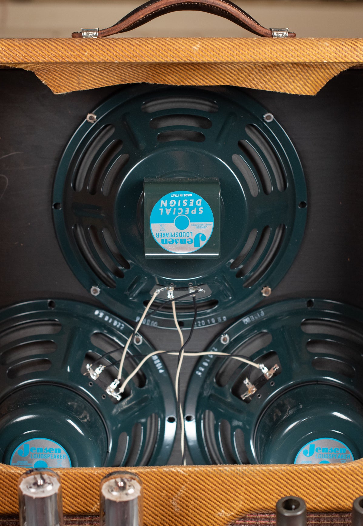 three Jensen P10R speakers Bandmaster Fender