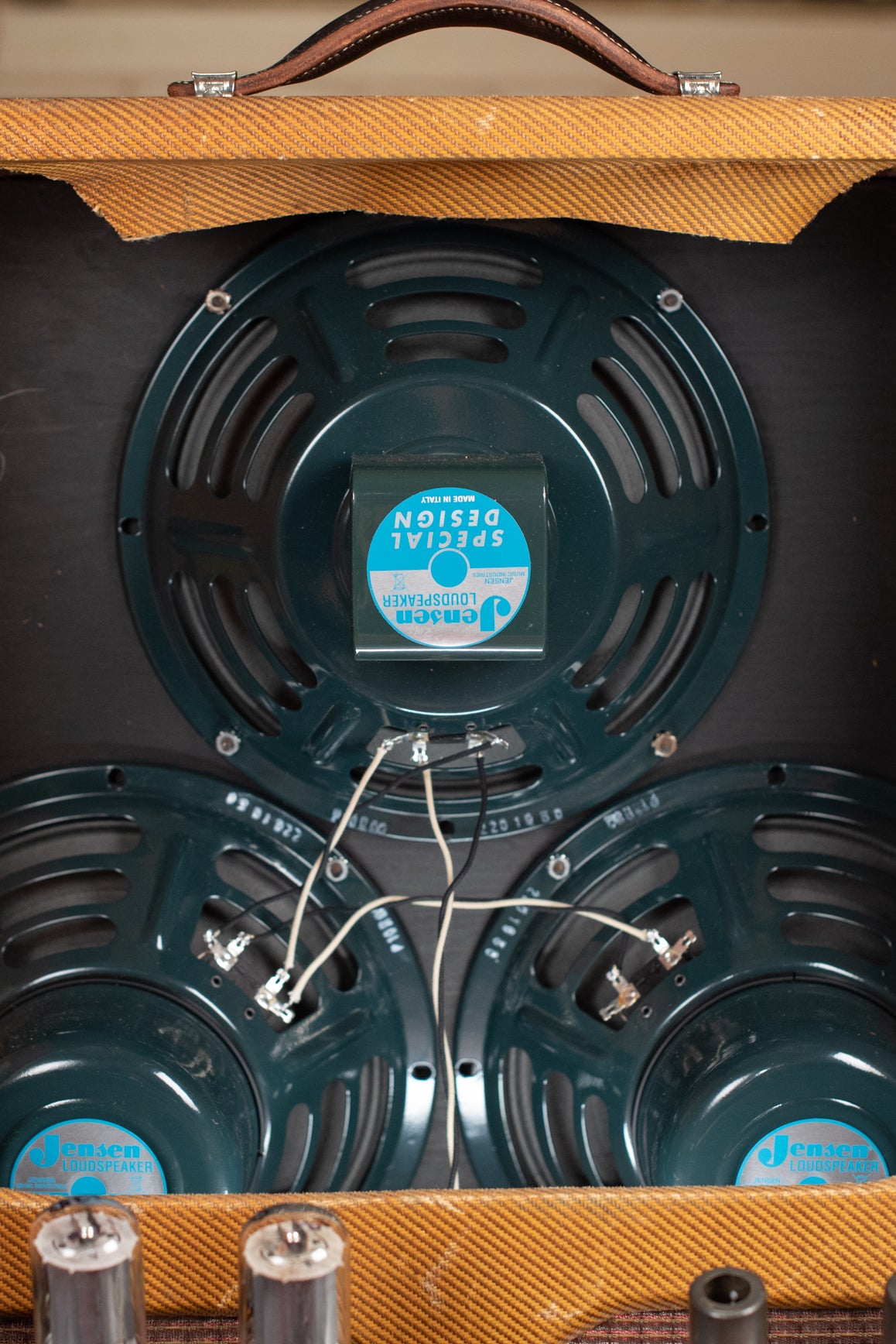 three Jensen P10R speakers Bandmaster Fender