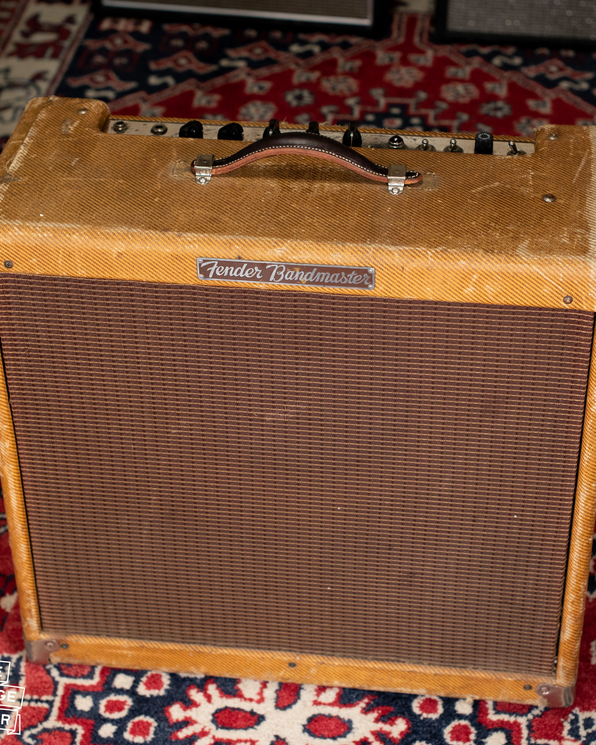 Vintage Tweed Fender Bandmaster guitar amp