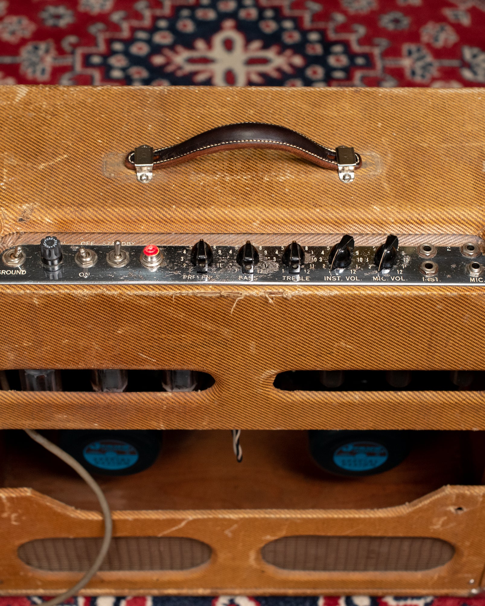 Bandmaster tweed control panel