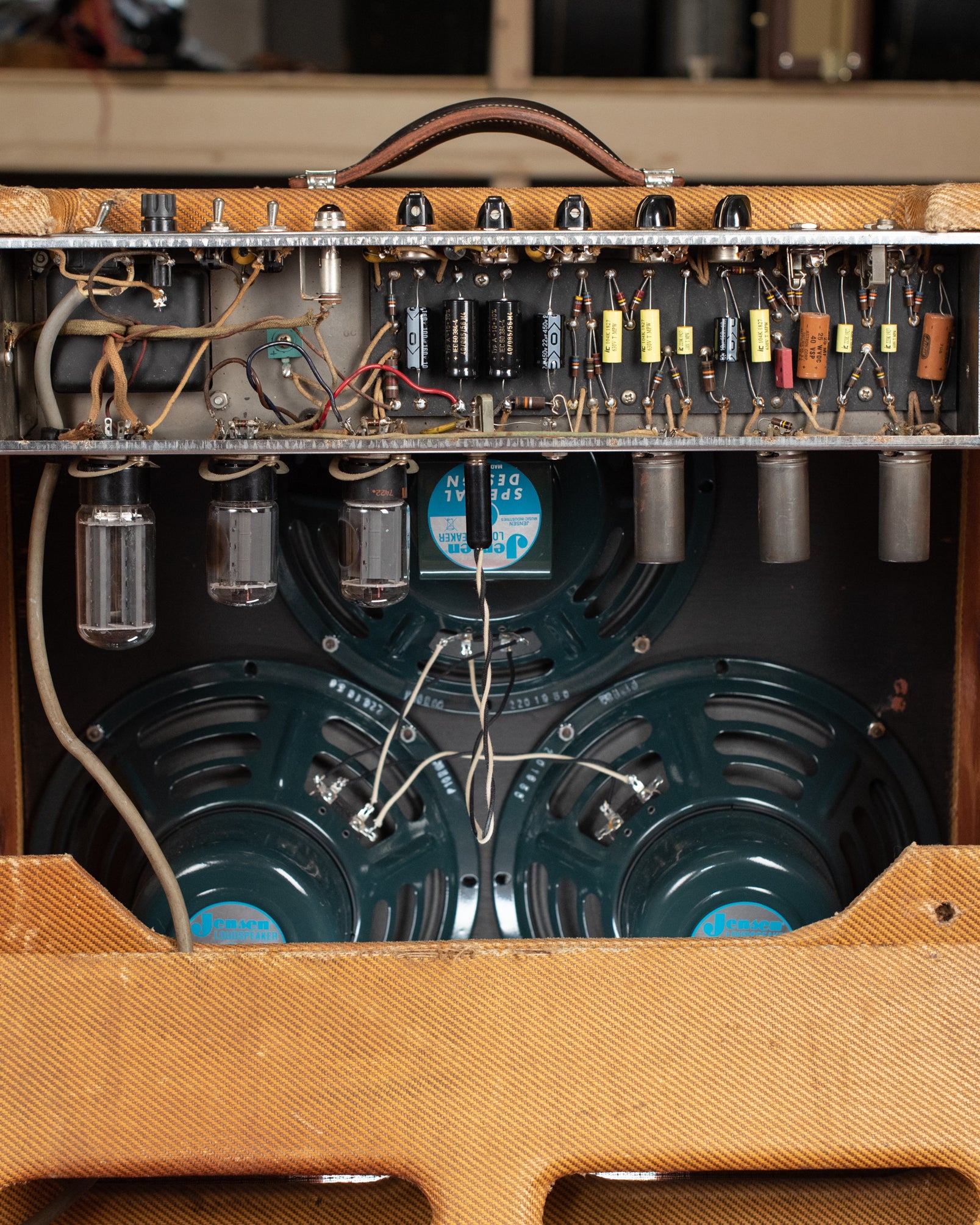 Chassis, circuit board, tweed Bandmaster Fender 1957