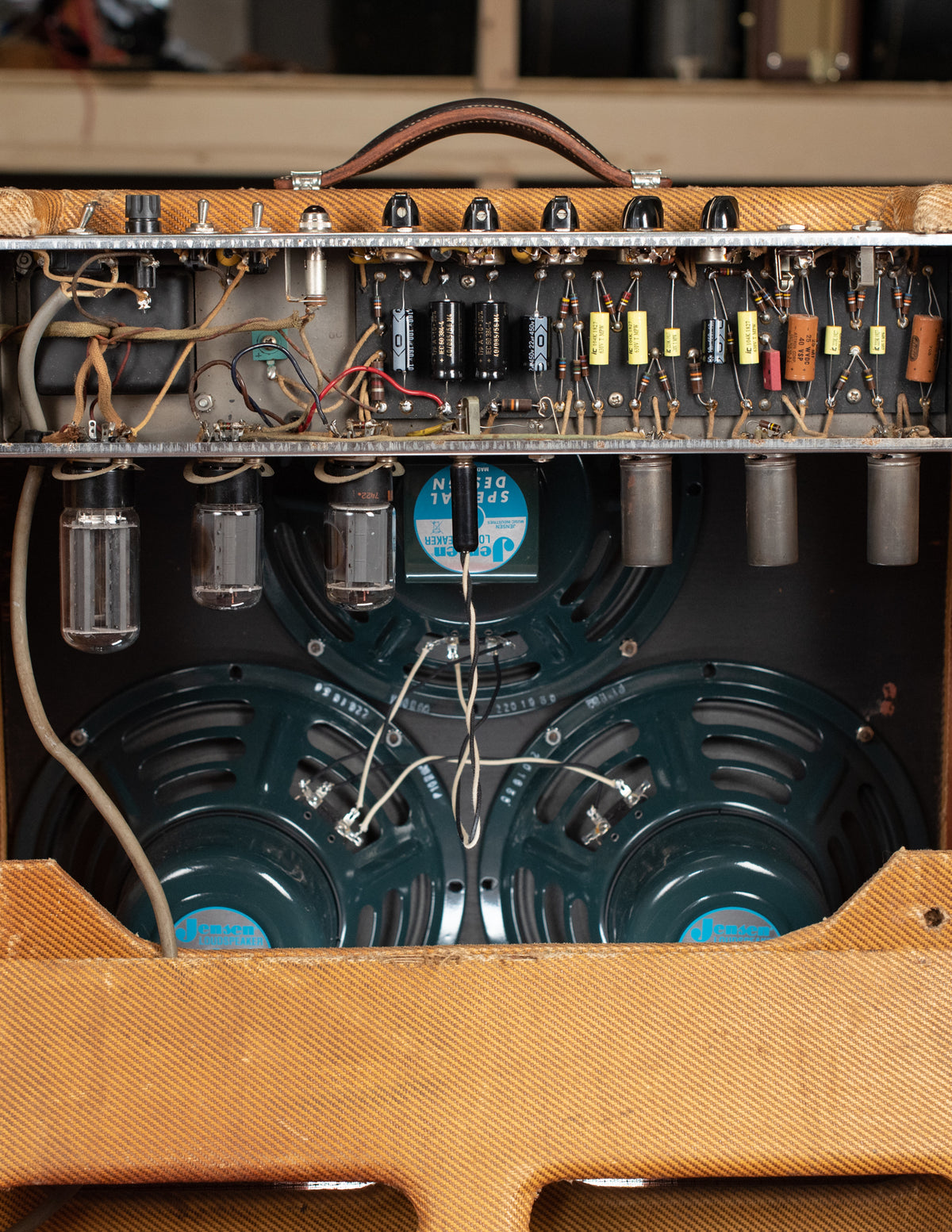Chassis, circuit board, tweed Bandmaster Fender 1957