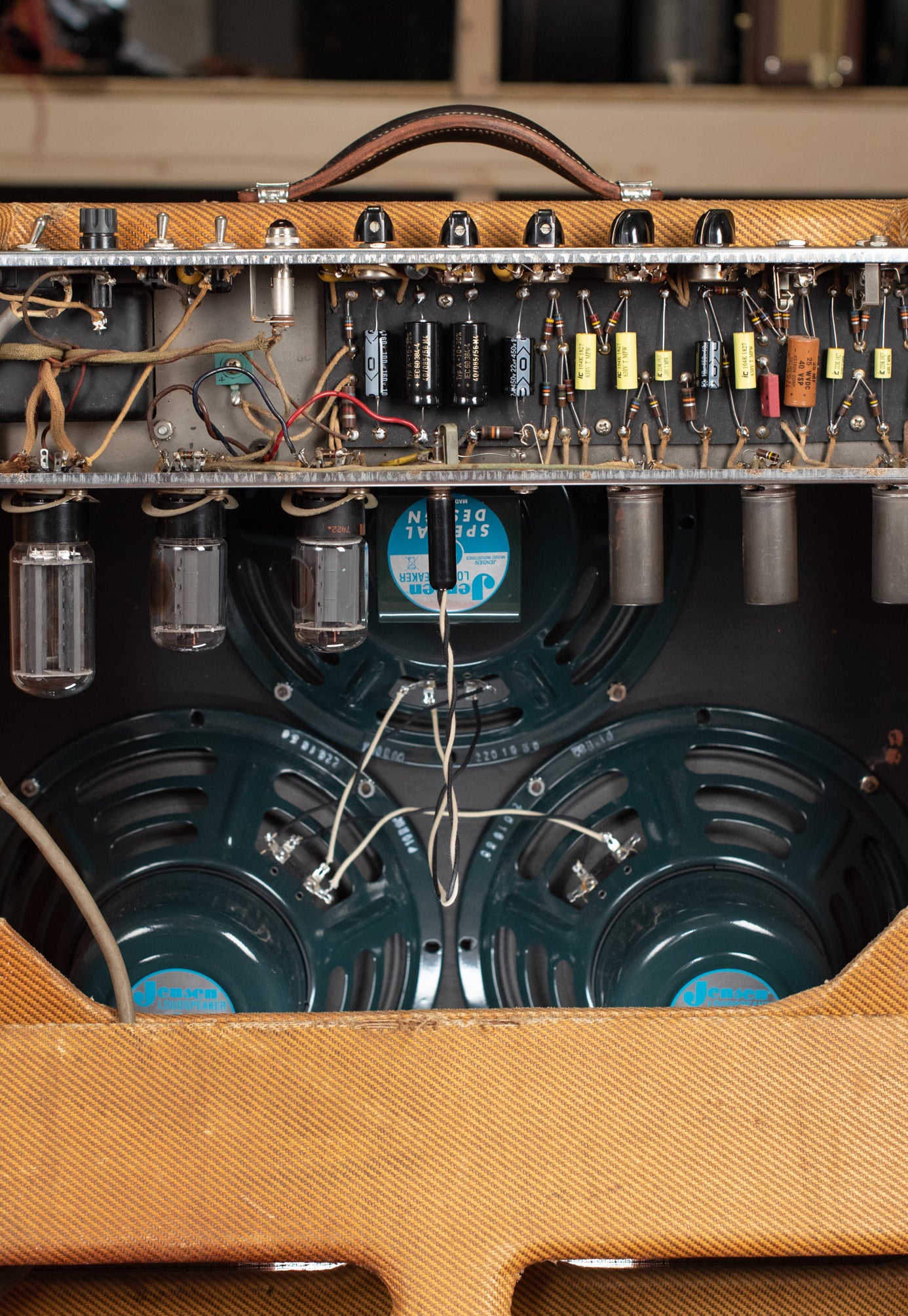 Chassis, circuit board, tweed Bandmaster Fender 1957