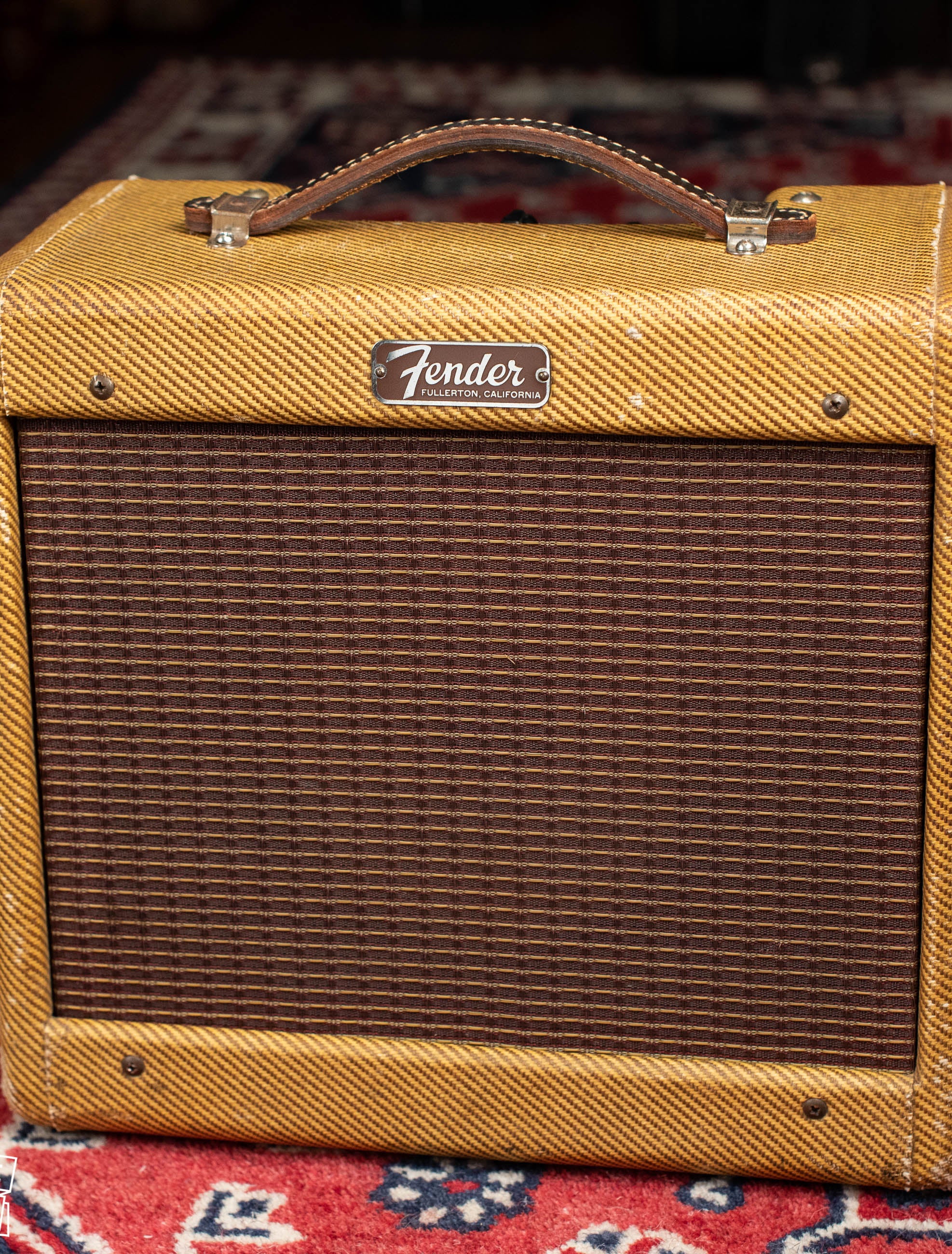 Vintage 1957 Fender Champ guitar amp tweed