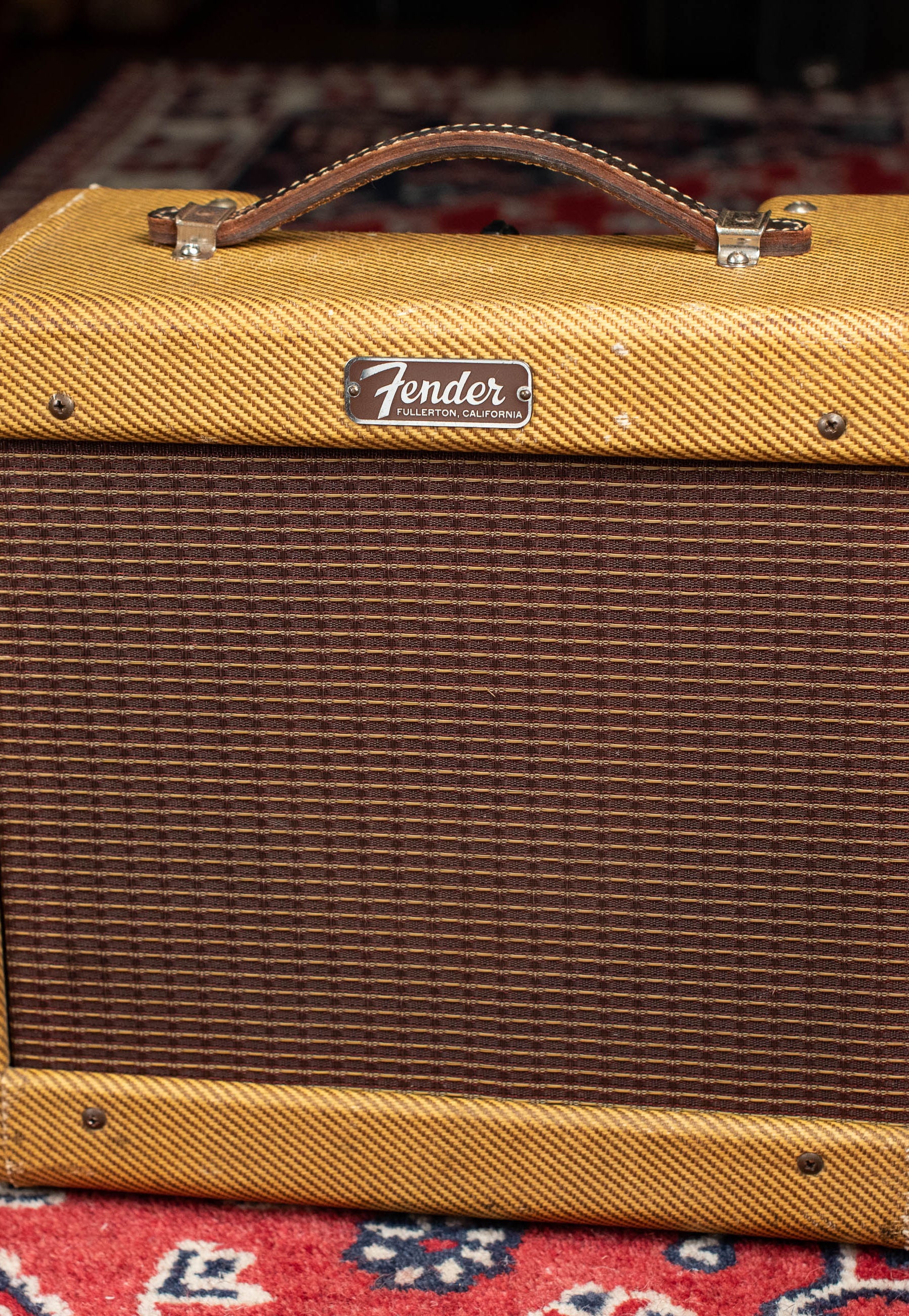 Vintage 1957 Fender Champ guitar amp tweed