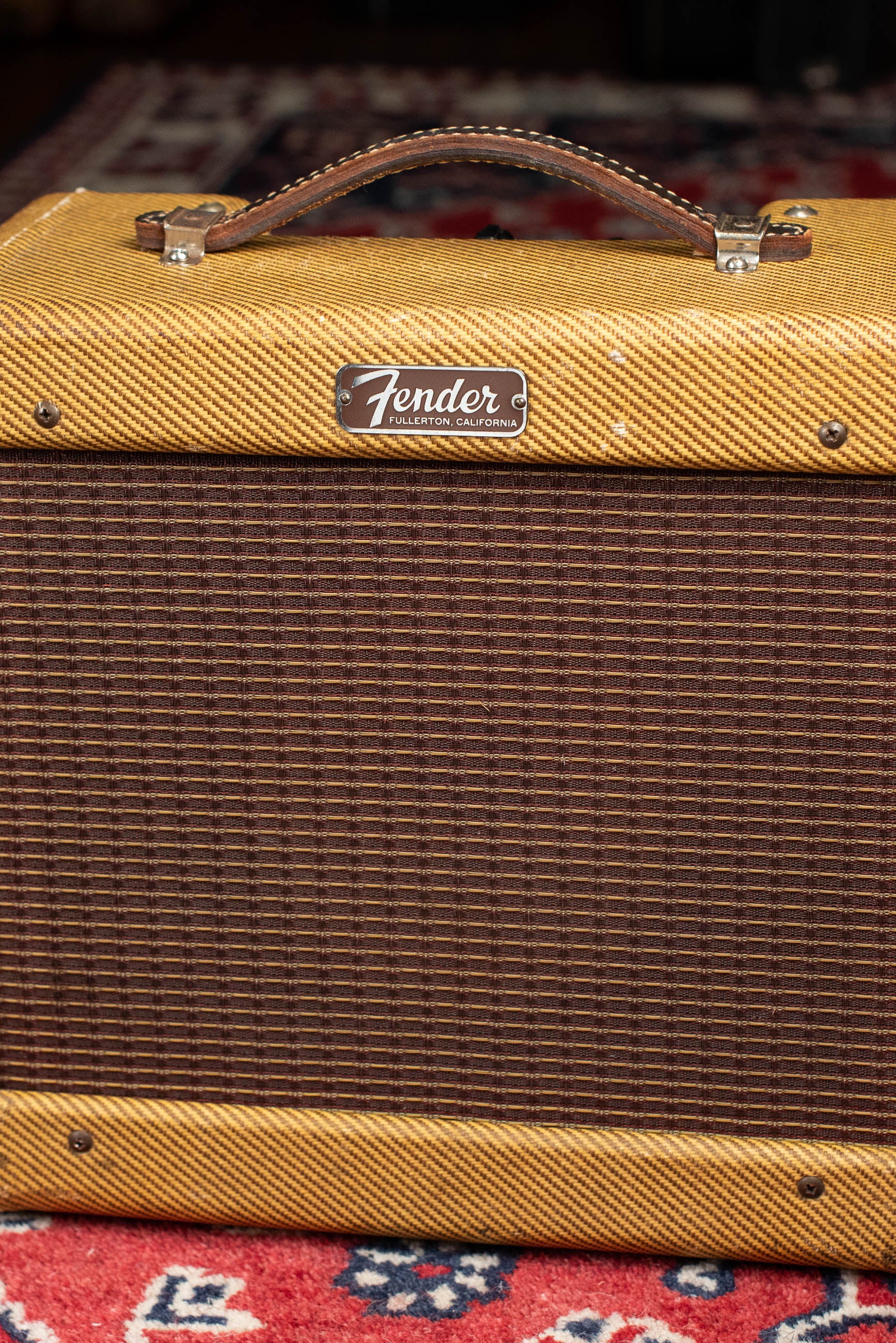 Vintage 1957 Fender Champ guitar amp tweed