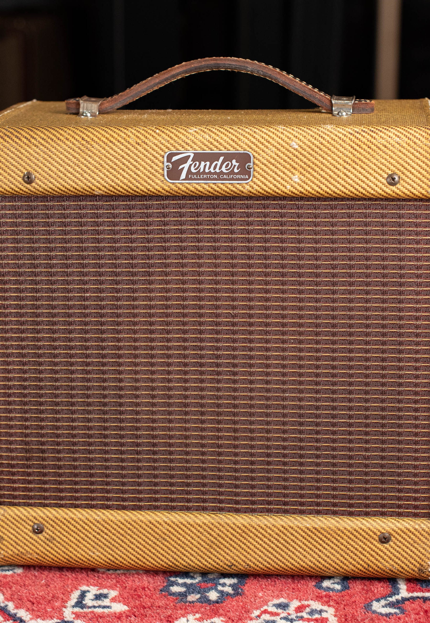 Vintage 1957 Fender Champ guitar amp tweed
