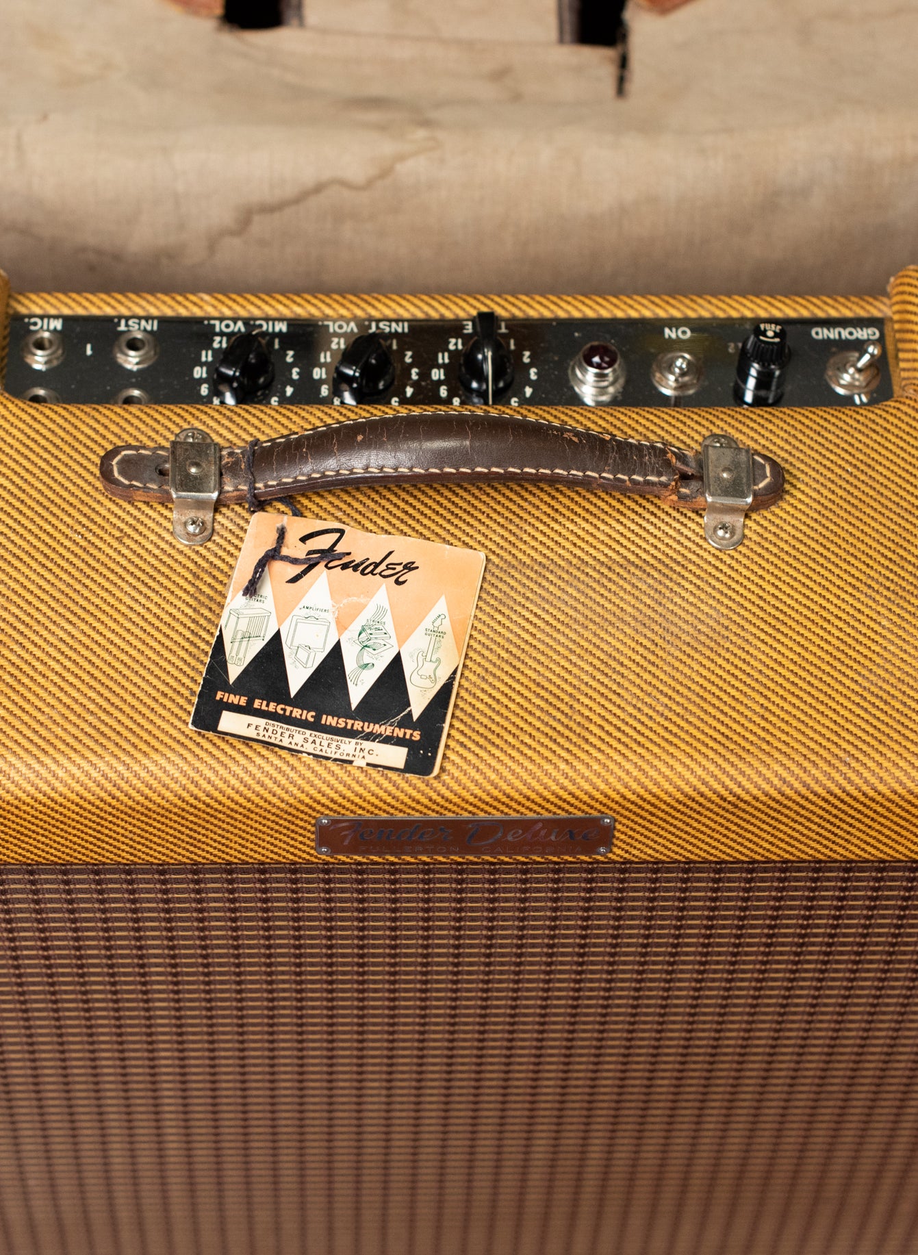 1958 Fender hang tag
