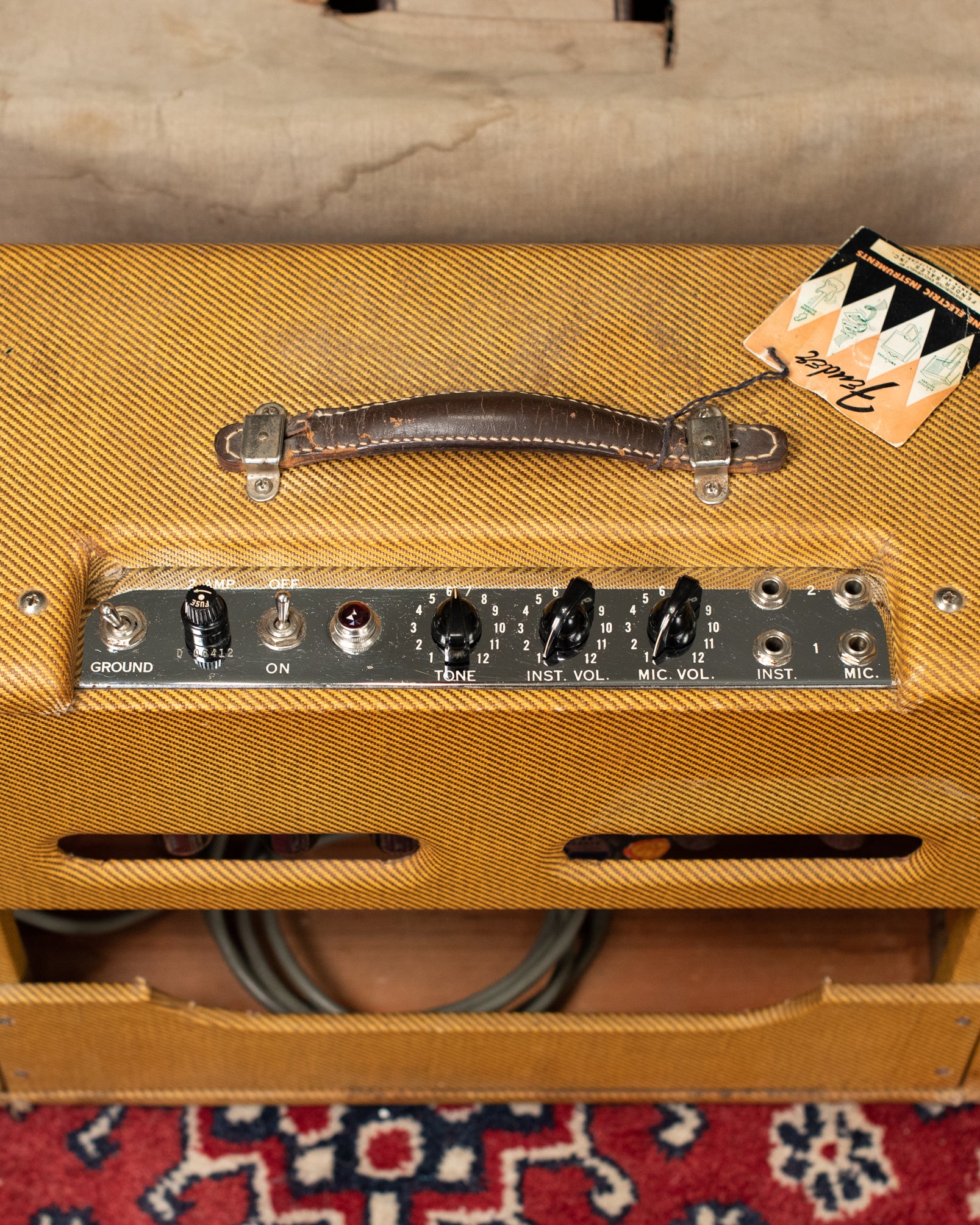 Chrome face plate 1958 Fender Deluxe