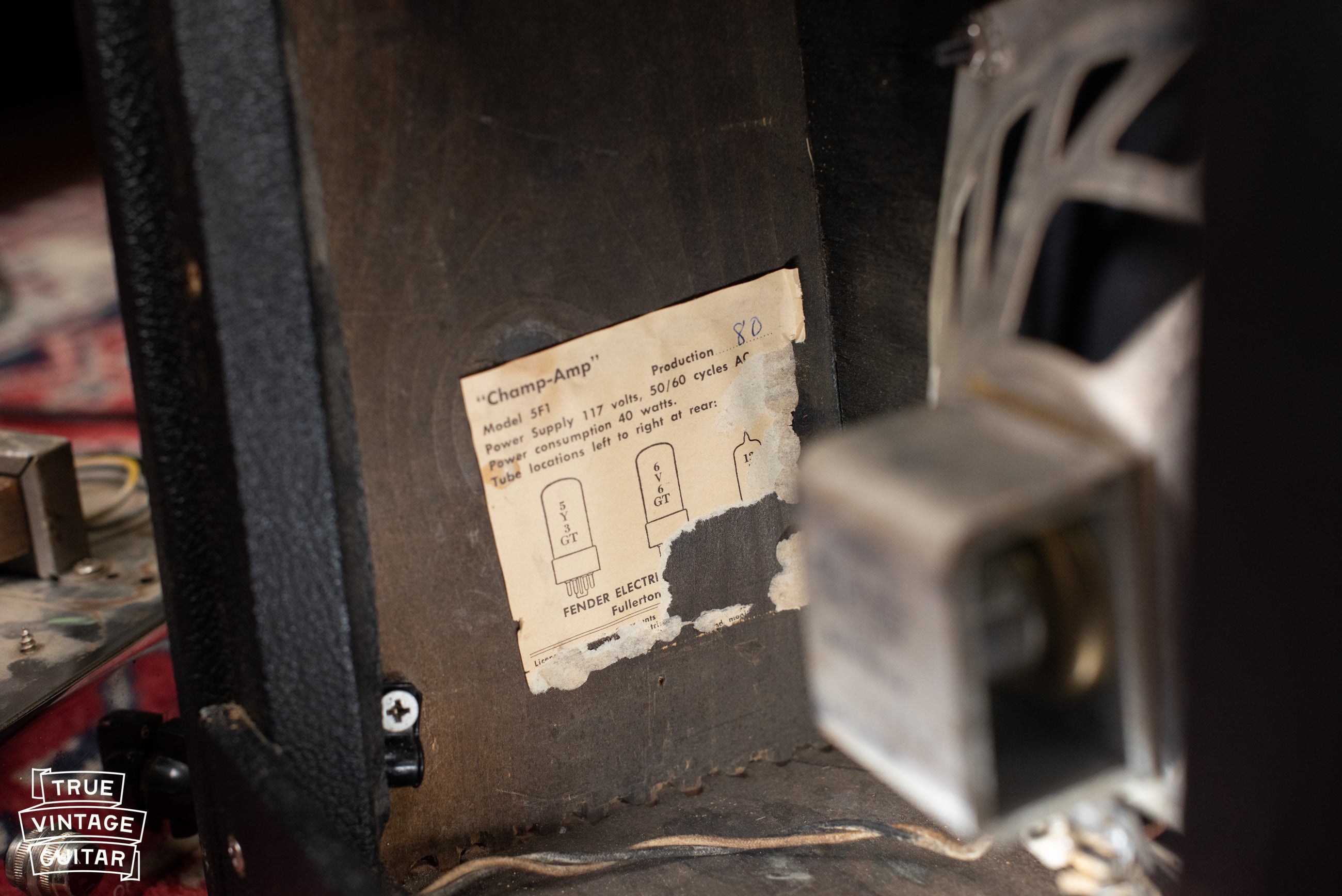 Tube Chart Fender Champ 5F1