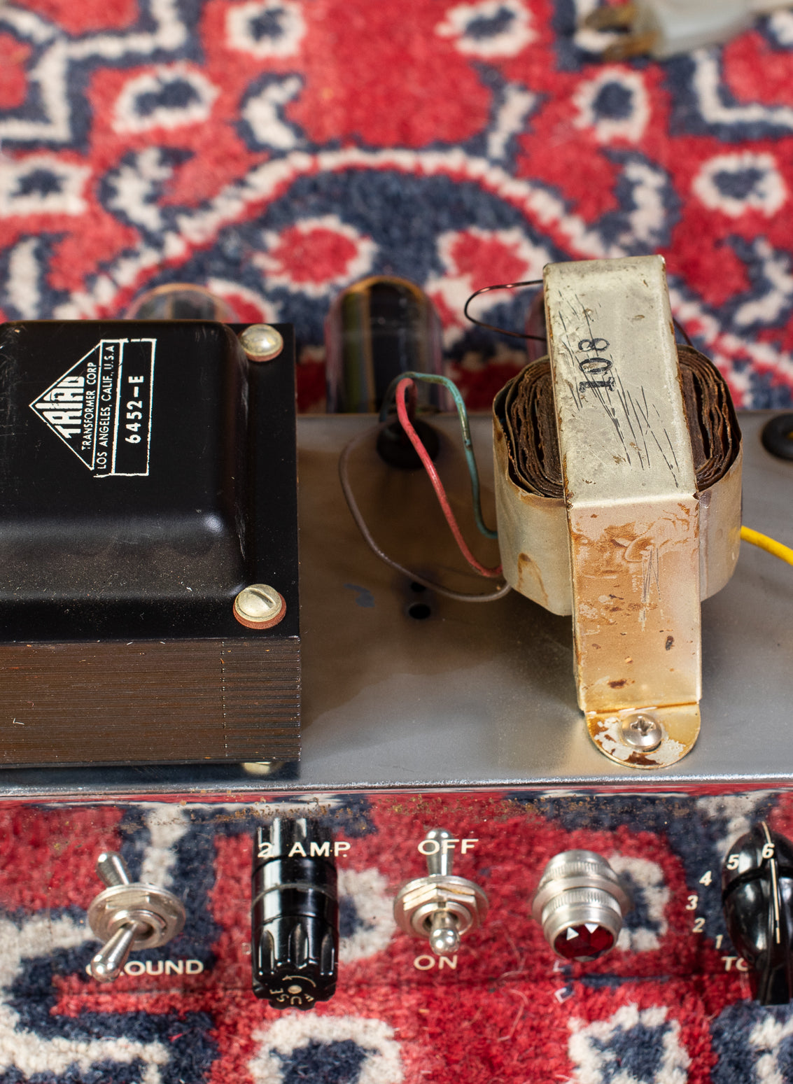 Output transformer 108, triad power transformer,