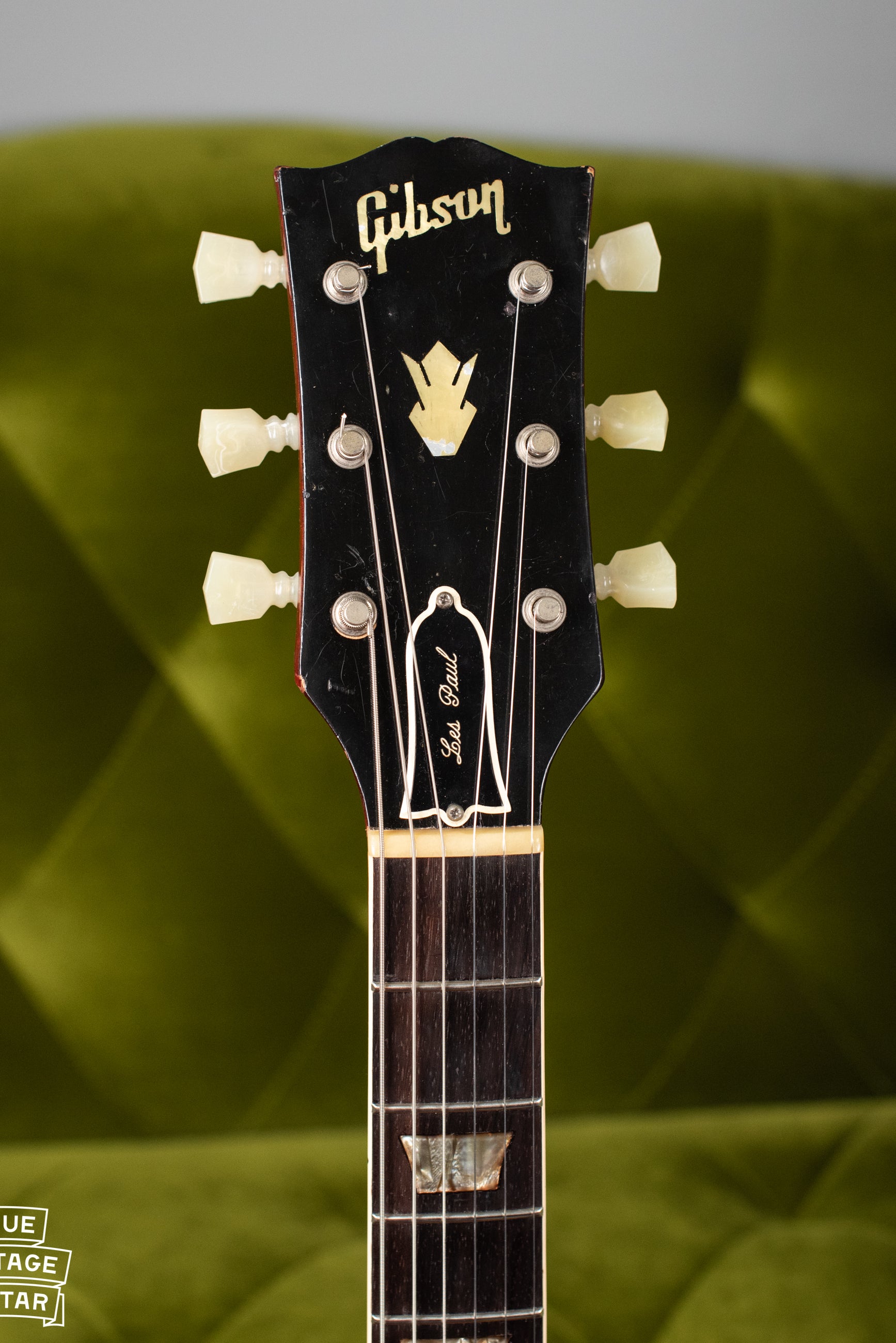 1961 Gibson Les Paul Standard headstock, truss rod cover