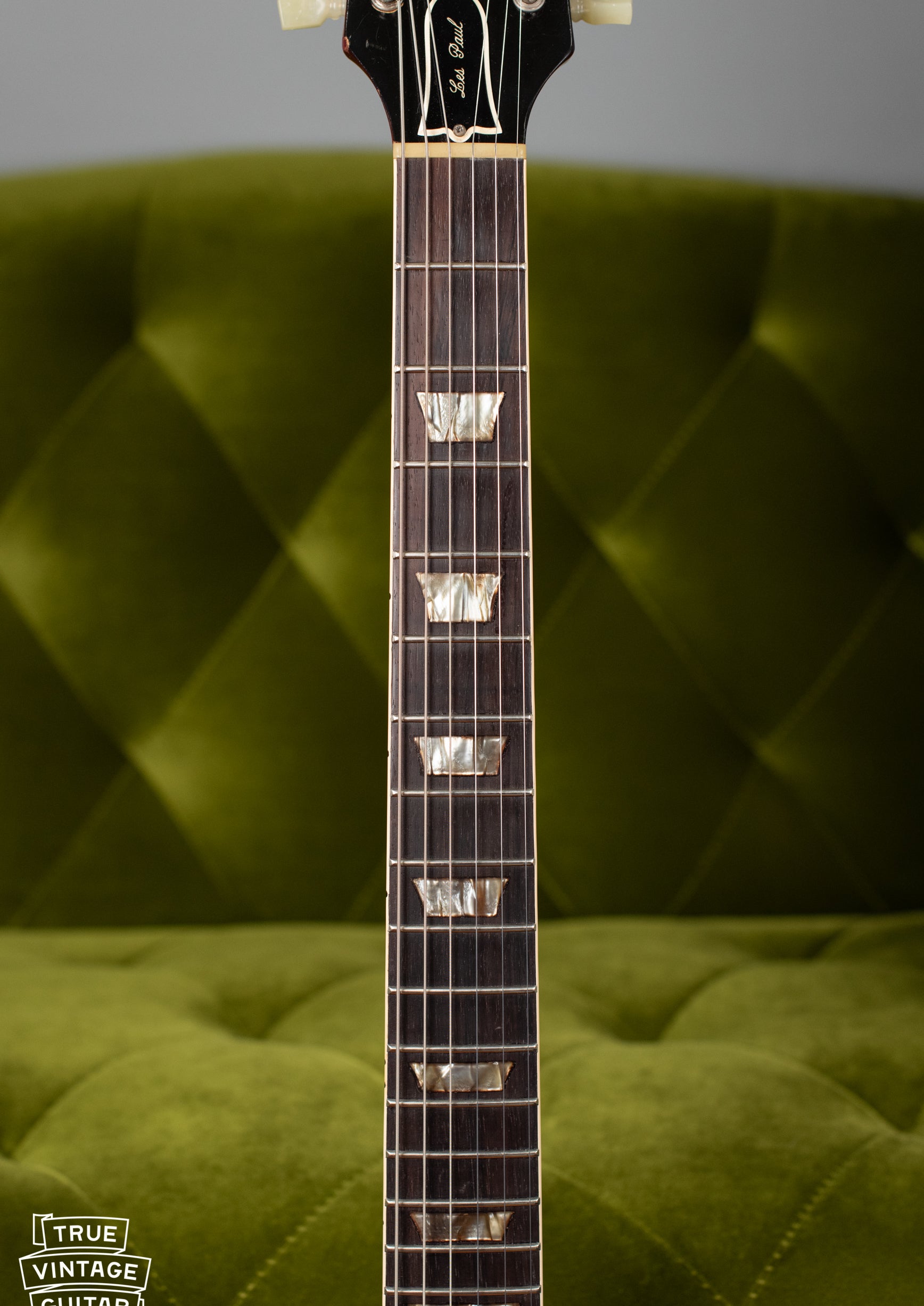 Trapezoid fretboard inlays Les Paul