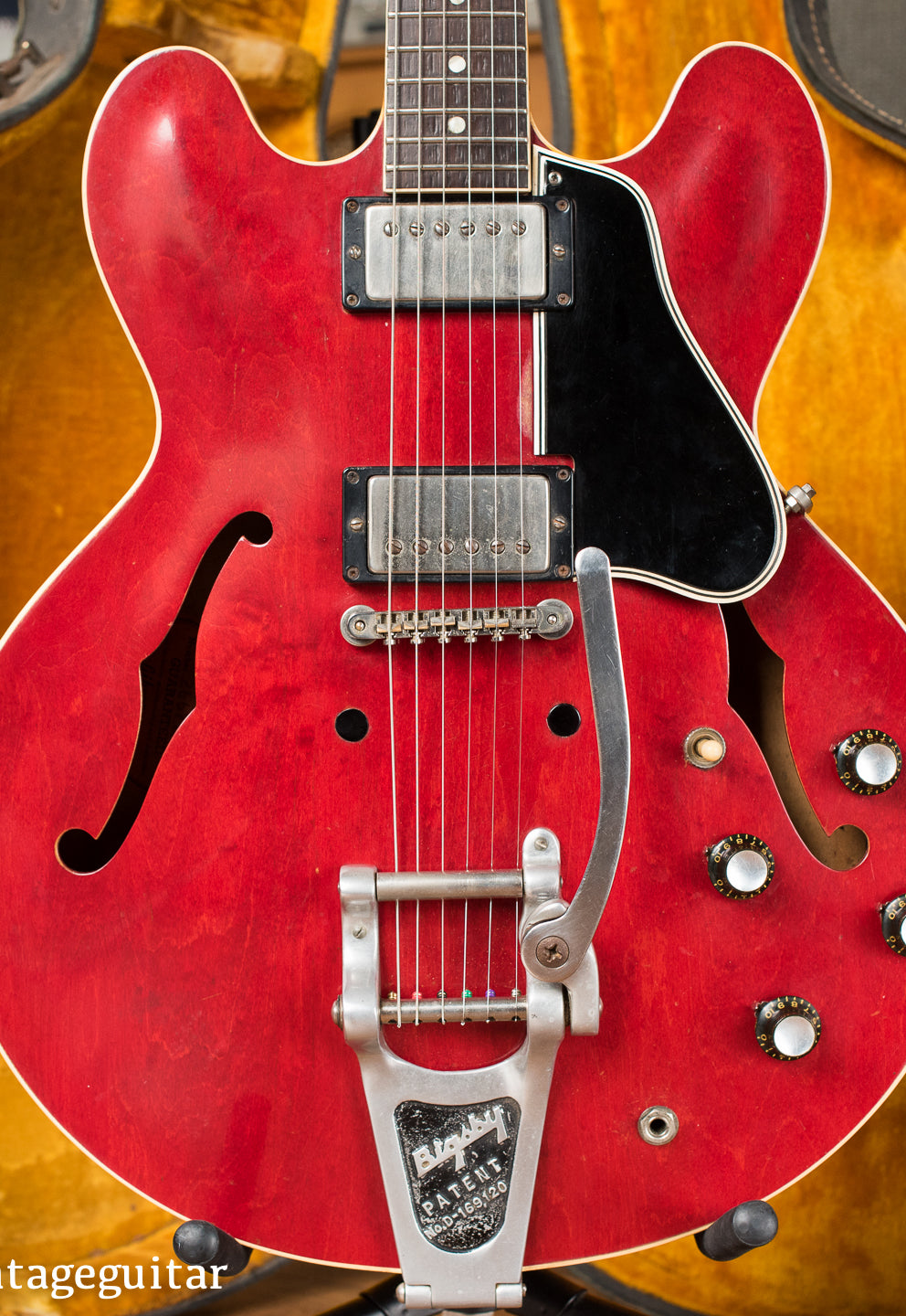 1961 Gibson ES-335 guitar, Cherry Red, Bigsby