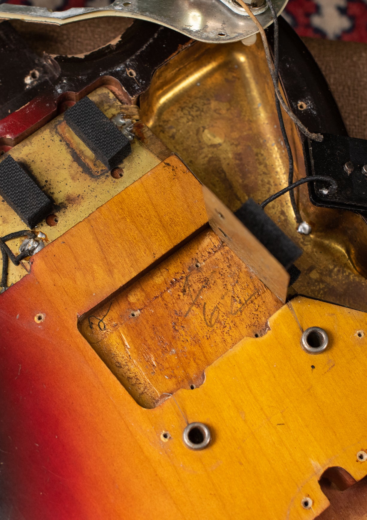 7/62 bridge pickup cavity pencil date 1962 Jazzmaster