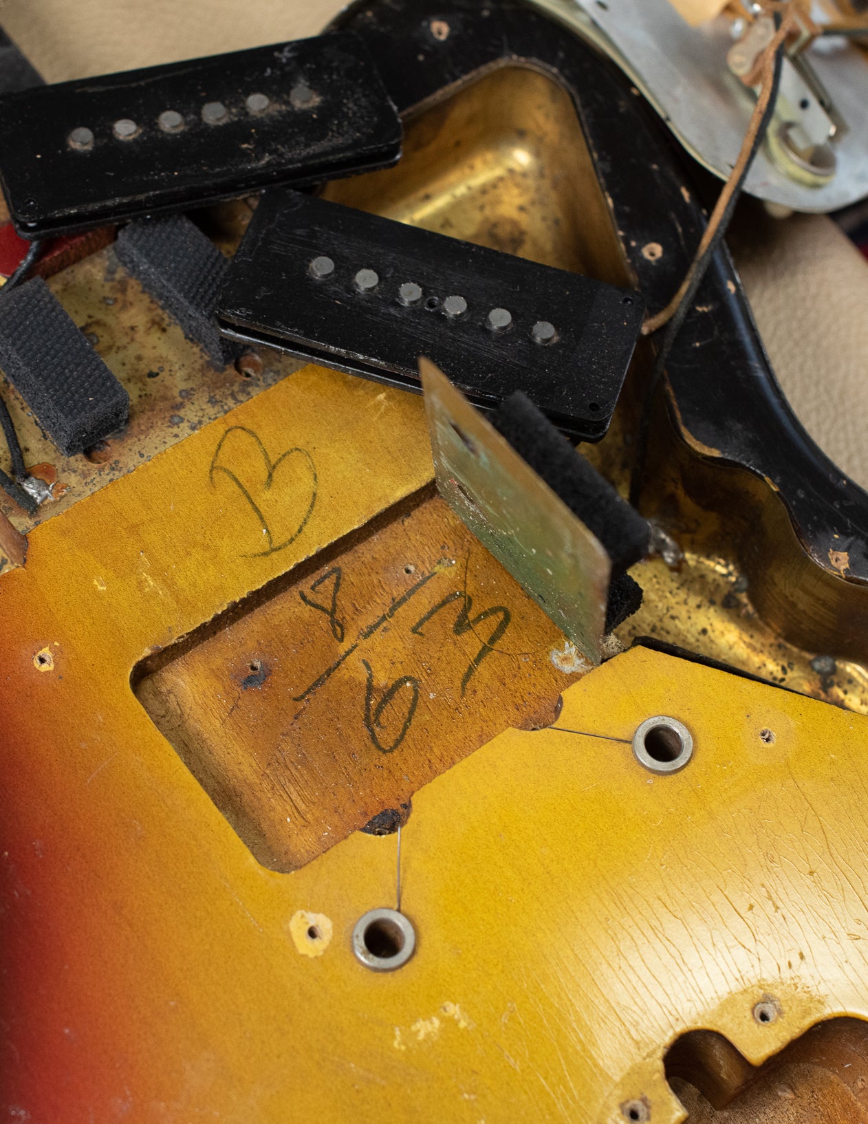 Fender Jazzmaster bridge pickup pencil date 8/63