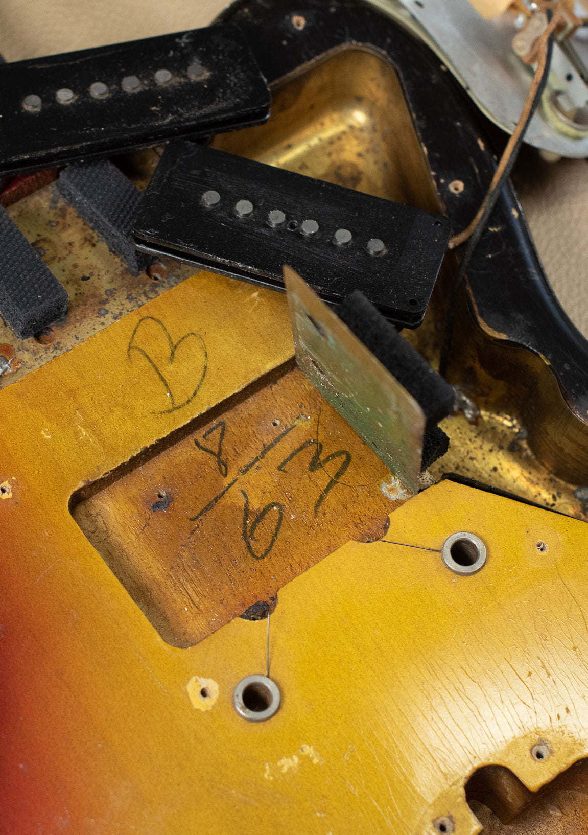 Fender Jazzmaster bridge pickup pencil date 8/63