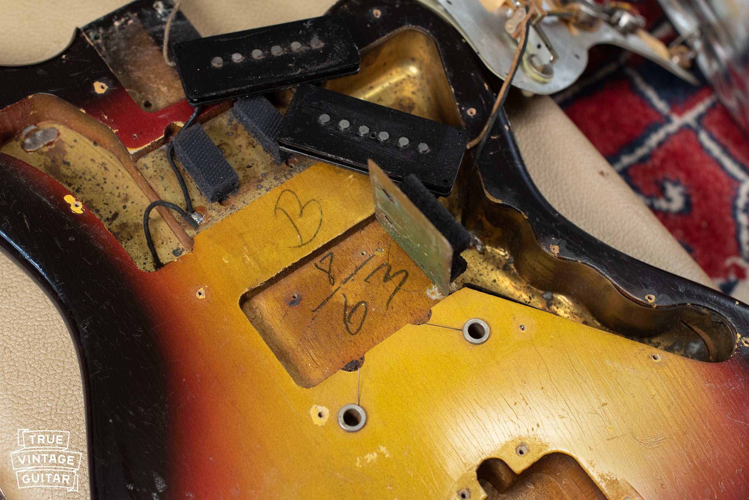 Fender Jazzmaster bridge pickup pencil date 8/63