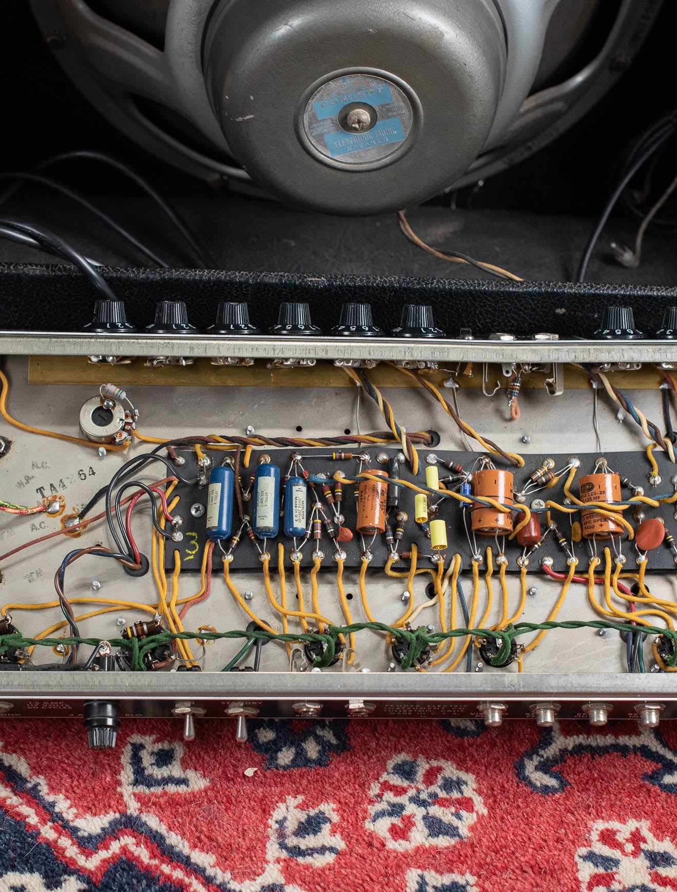 Vibroverb chassis, circuit, 1964