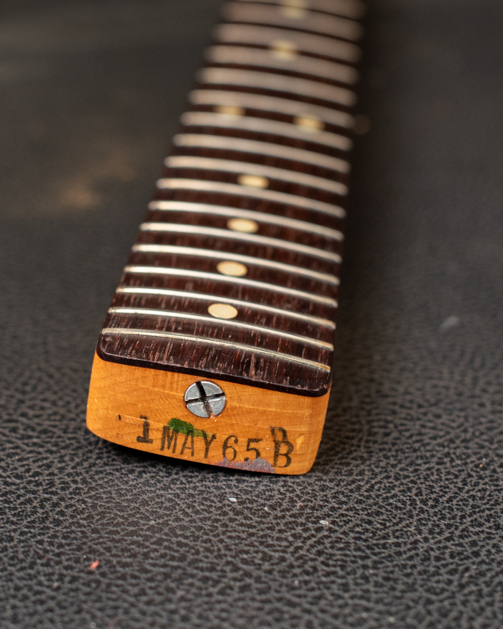 Fender neck heel date stamp "1MAY65B"