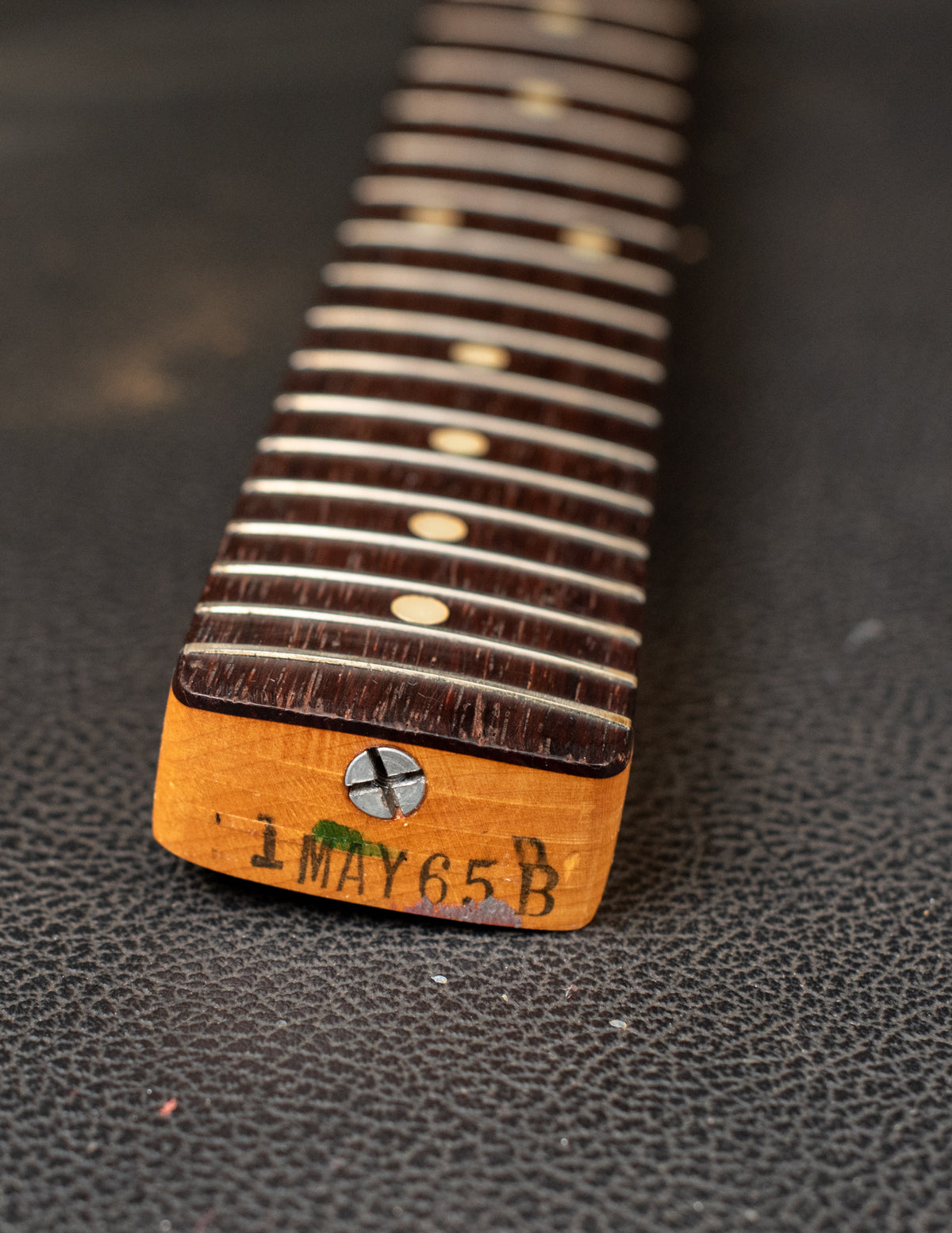 Fender neck heel date stamp "1MAY65B"