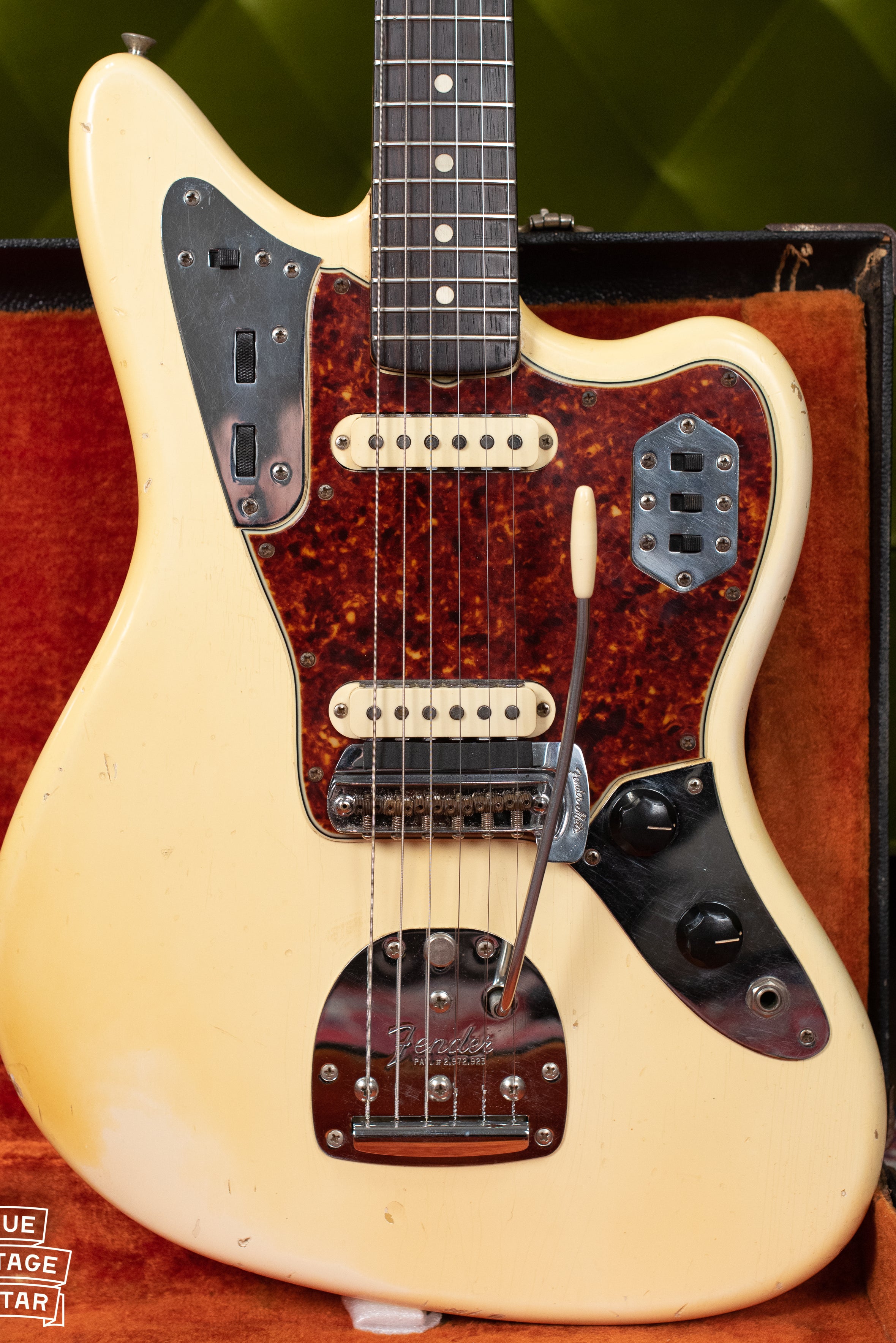 1965 Fender Jaguar Olympic White vintage guitar