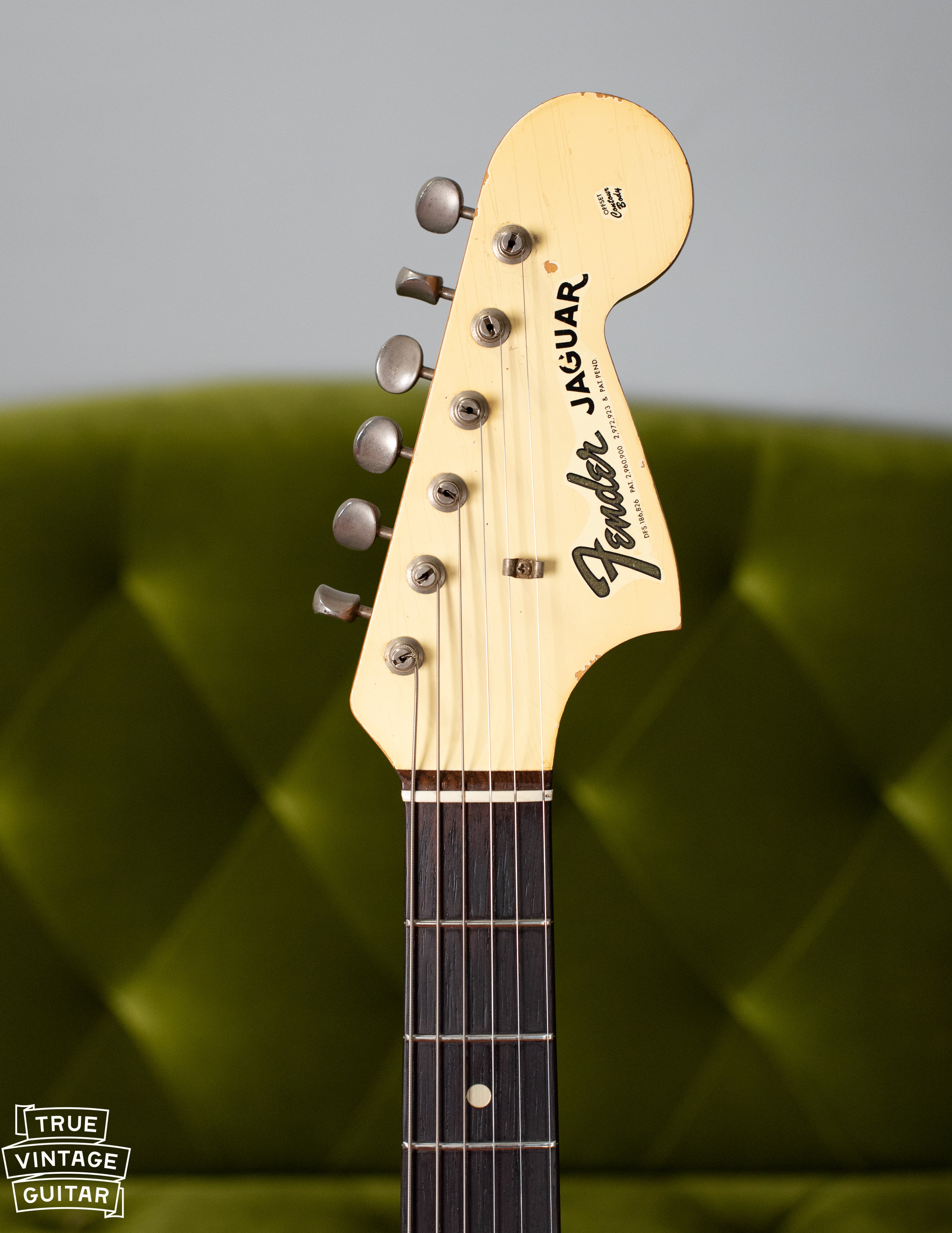 Matching headstock olympic white Jaguar